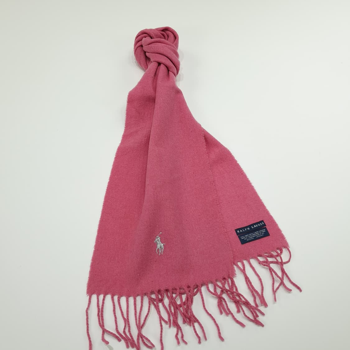 MX204 폴로 랄프로렌 핑크로즈 실버포니 램스울 목도리 머플러 상품이미지2