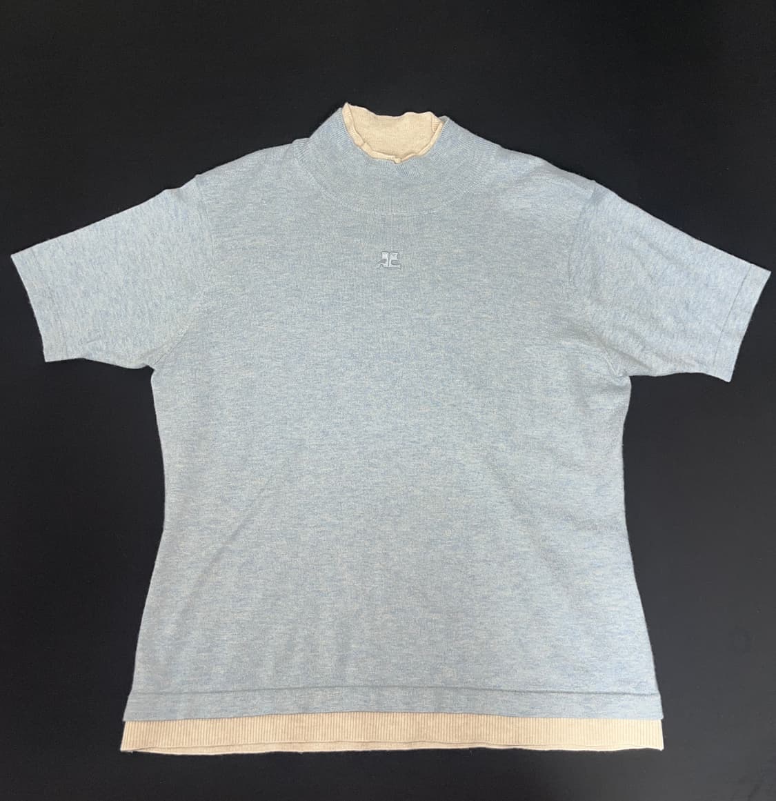 꾸레쥬 반팔 니트 상품이미지2