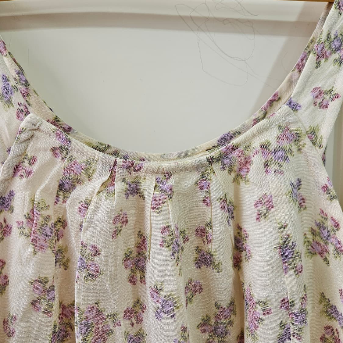 플라워 패턴 끈 나시 원피스 상품이미지4