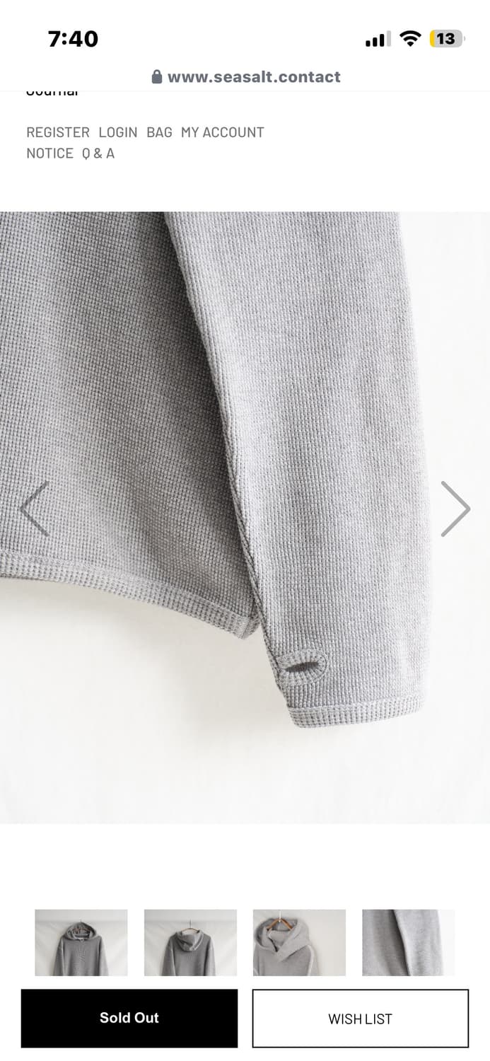 씨솔트 와플후디 멜란지 3 상품이미지3