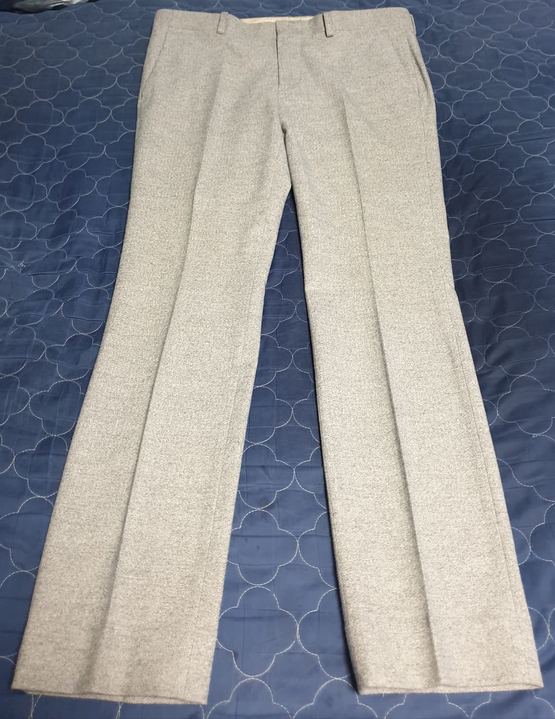 송지오 슬림 스트레치 미니멀 슬랙스 그레이 (32) 상품이미지1