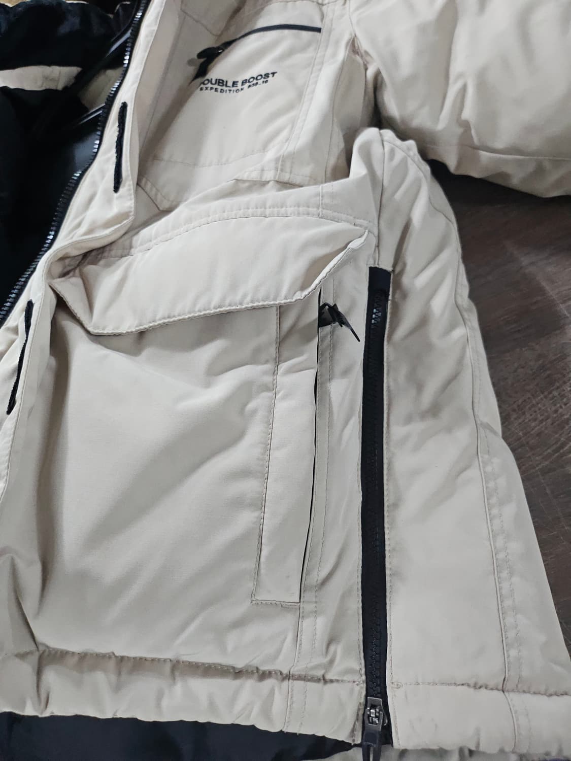 폴램 구스 다운 패딩  베이지 95 상품이미지4