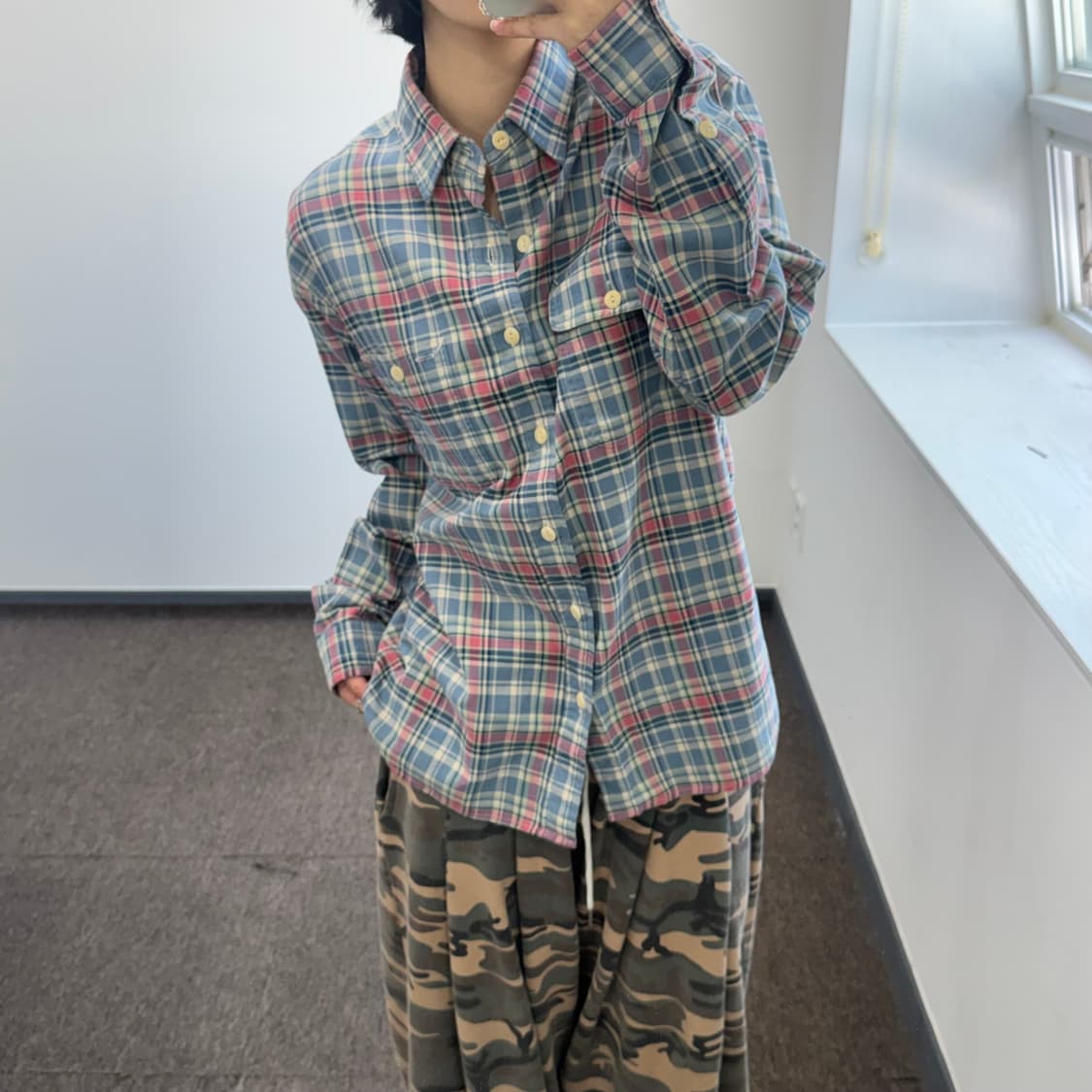 Polo 폴로 투포켓 블루 체크셔츠 상품이미지2