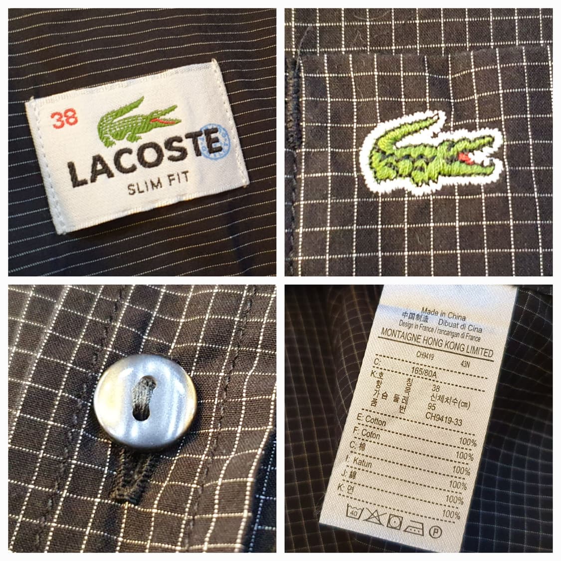 95.라코스테 체크셔츠 상품이미지6