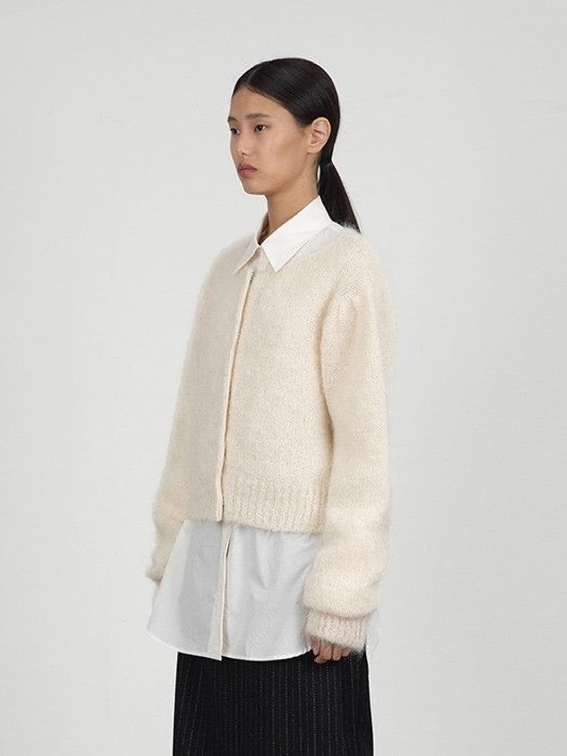 아모멘토 뉴그랜마 가디건 아이보리 상품이미지1