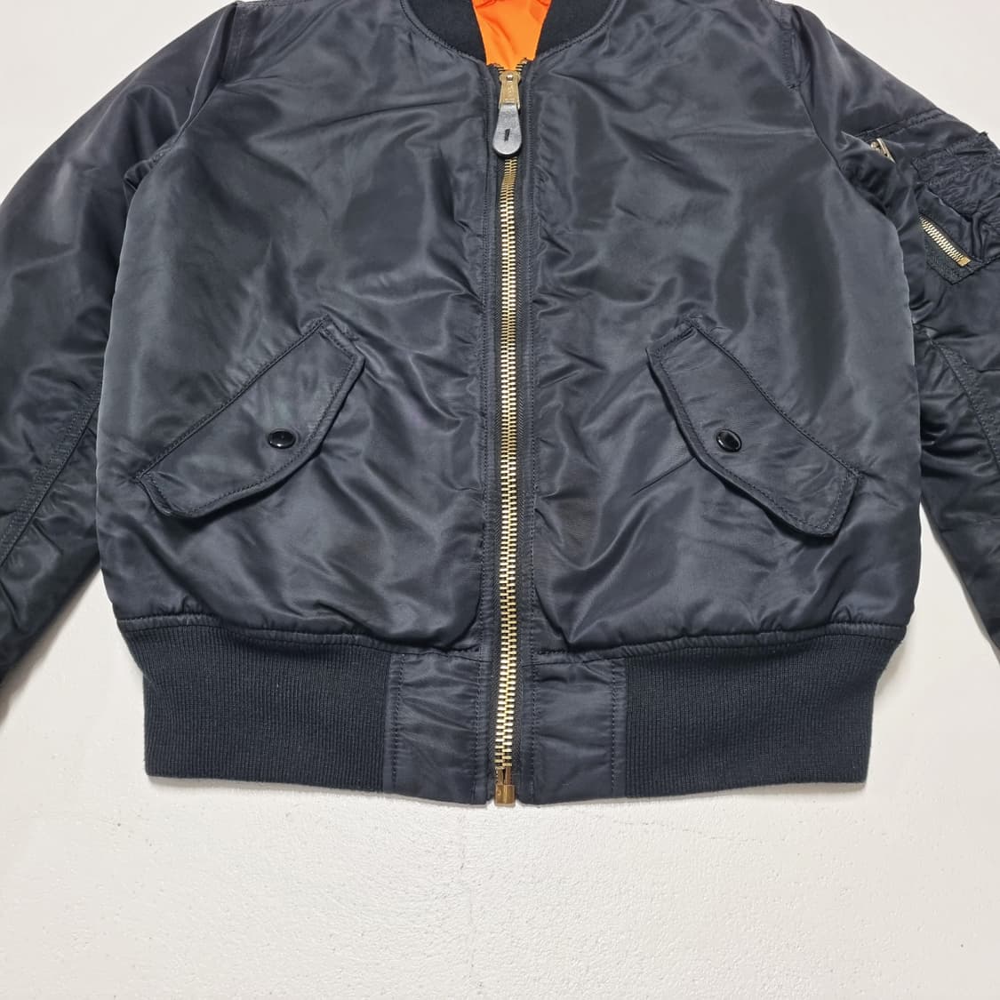 알파인더스트리 MA-1 봄버자켓 블랙 - S 상품이미지5