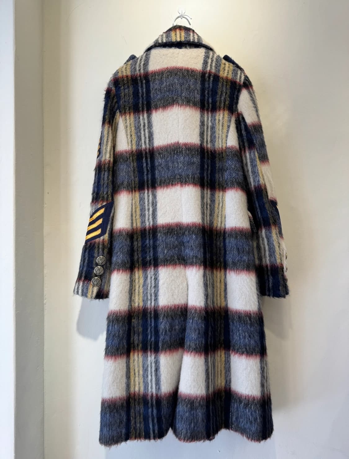 새상품 컨디션 History Repeats 체크 더블 롱코트 상품이미지5