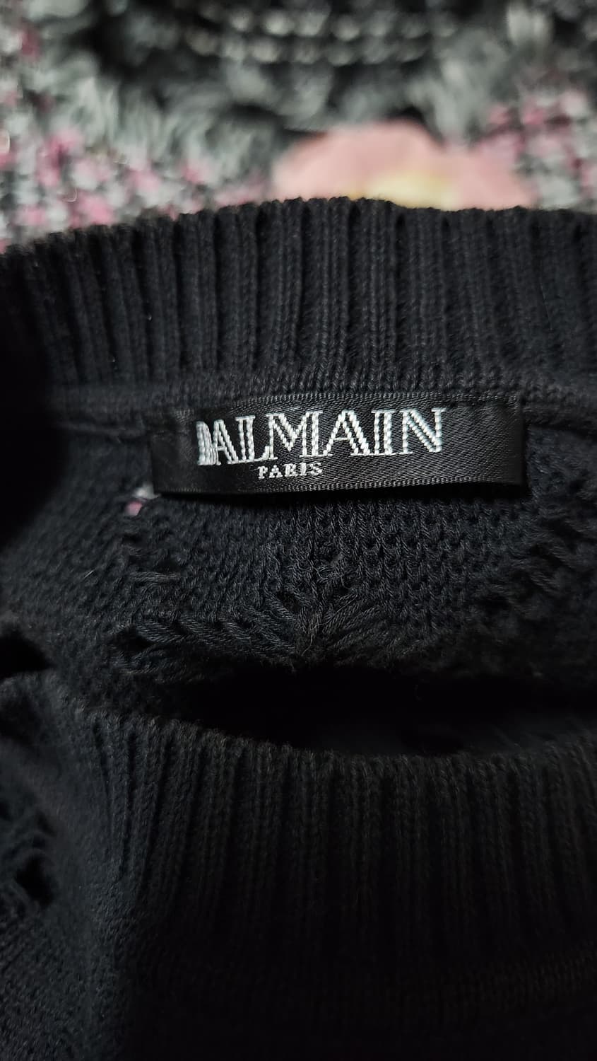 [정품] 급처 발망 프리스틴 크로셰 뜨개질 디스트로이드 코튼 니트 상품이미지5