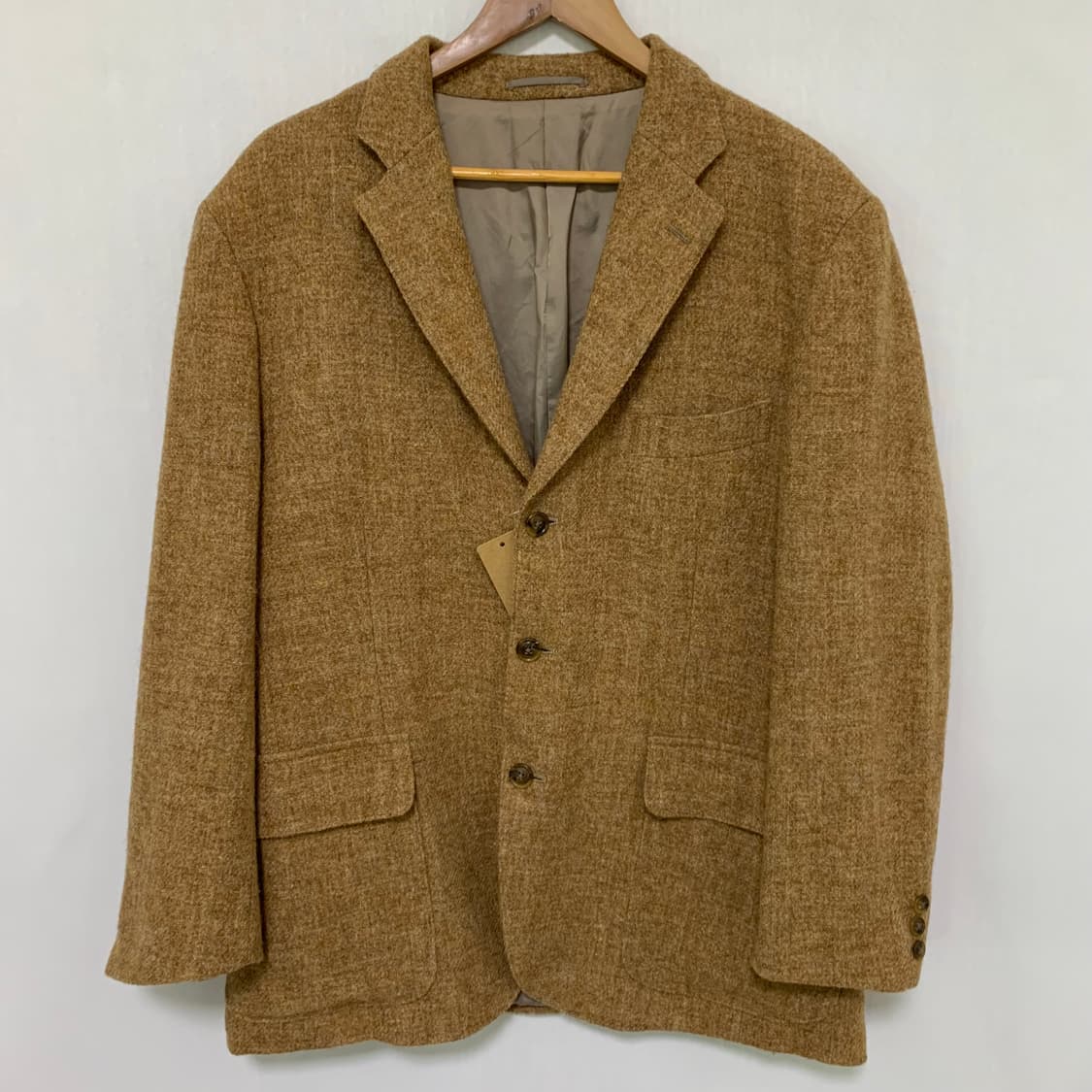 해리스트위드X제이프레스 카멜 브라운 빈티지 남성 울 자켓 상품이미지2