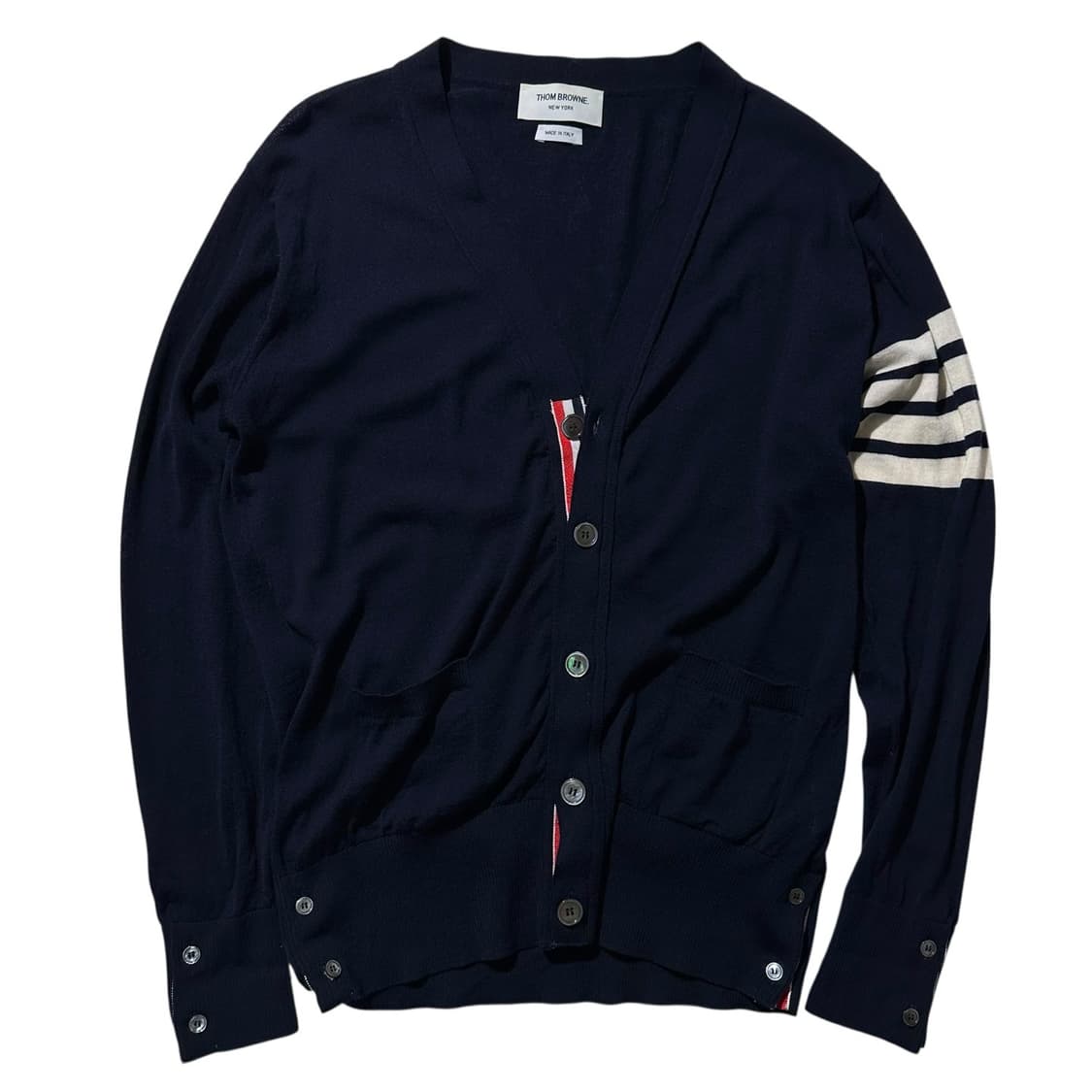 톰브라운 사선완장 메리노울 니트 가디건 상품이미지3