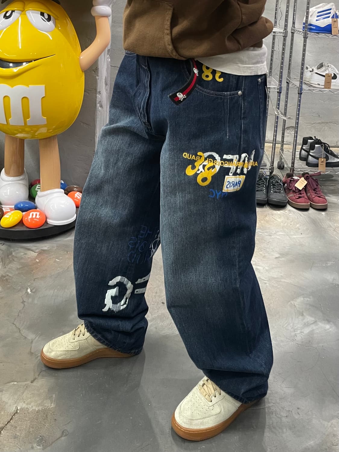 00s 마리떼 프랑소와저버 데드스탁 와이드 데님 팬츠 상품이미지8