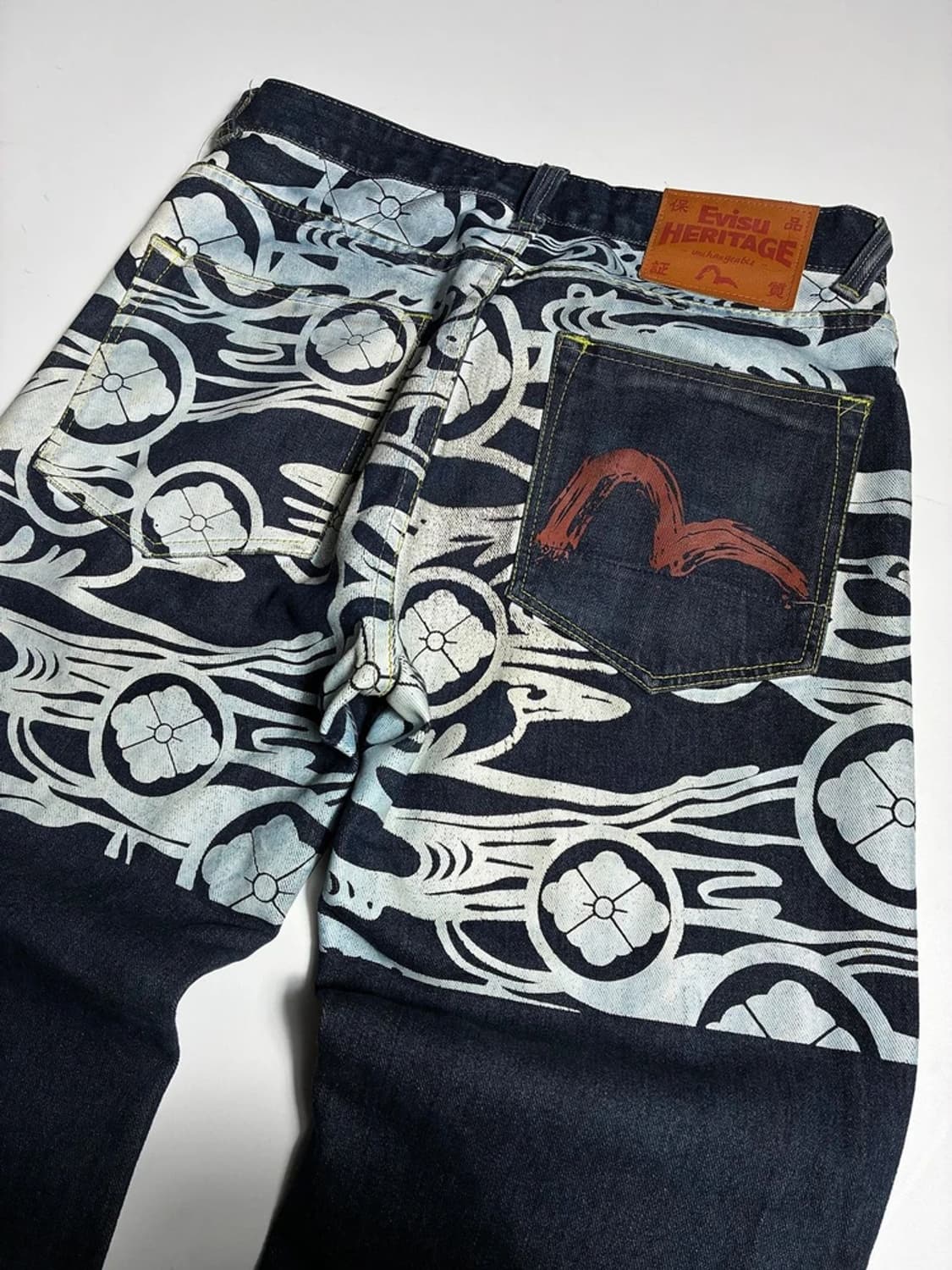 에비수 Evisu 페인팅 갈매기 로고 데님 팬츠 R1584 상품이미지2