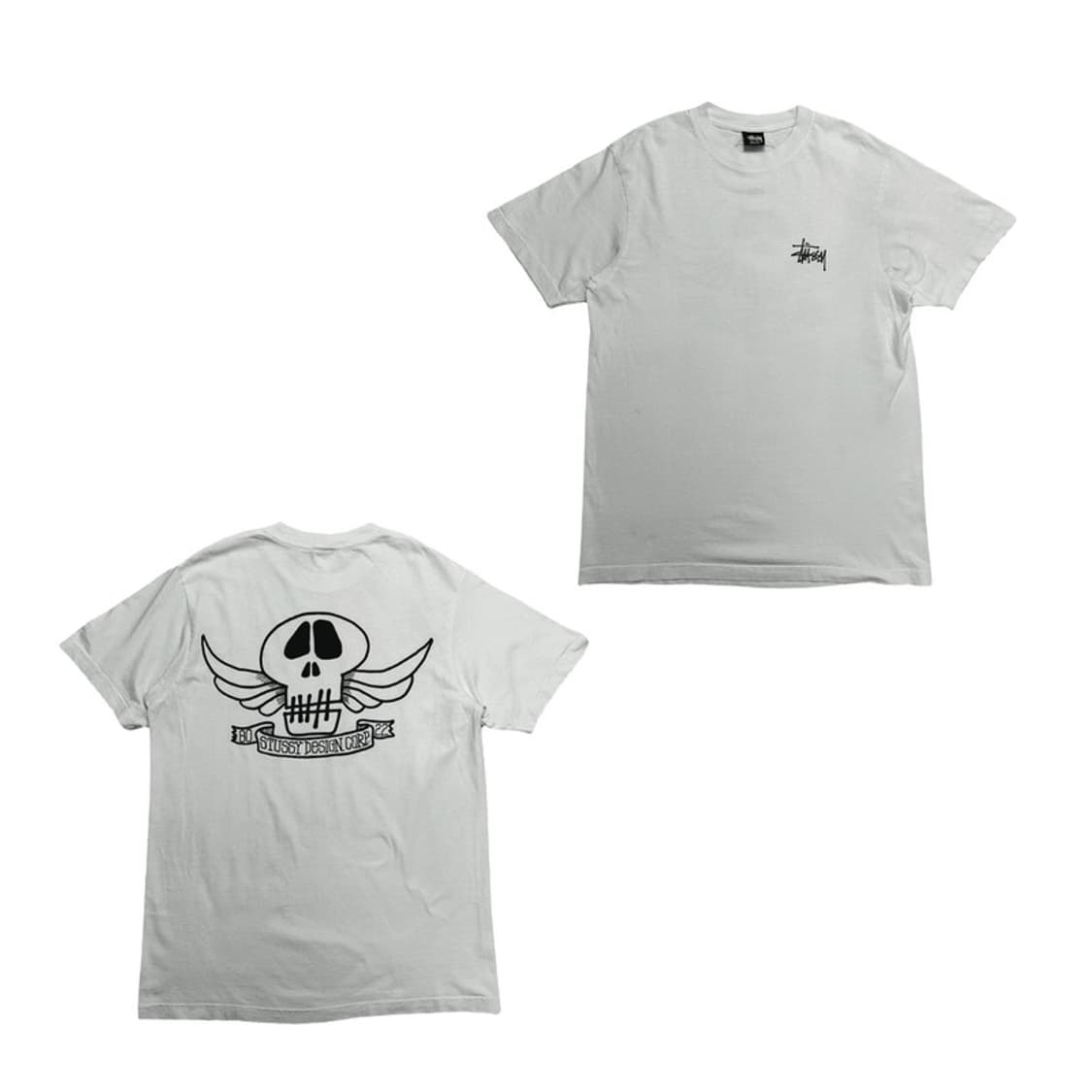 STUSSY 스컬 윙스 피그먼트 다이드 반팔 M 상품이미지1
