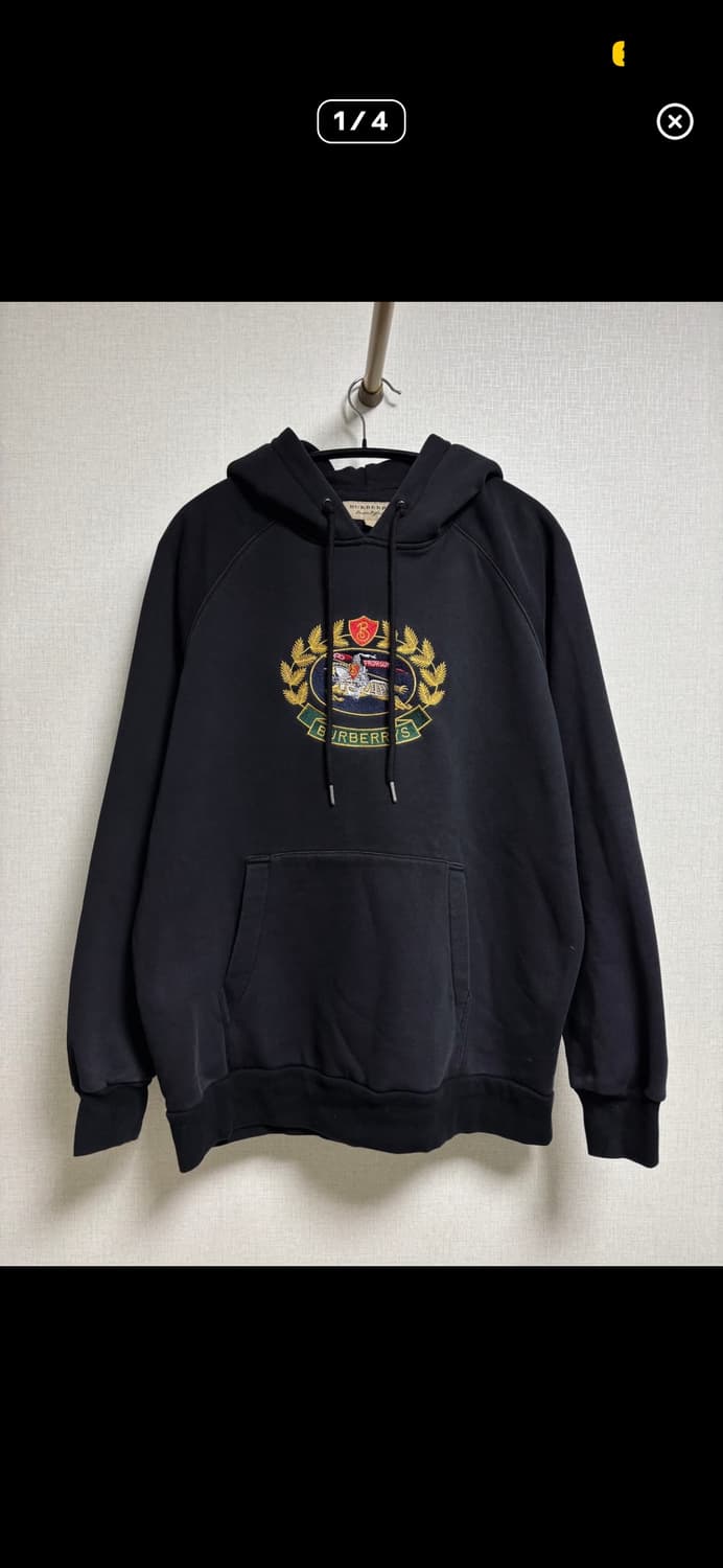 BURBERRY 빈티지 엠블럼 자수 로고 후디 상품이미지1