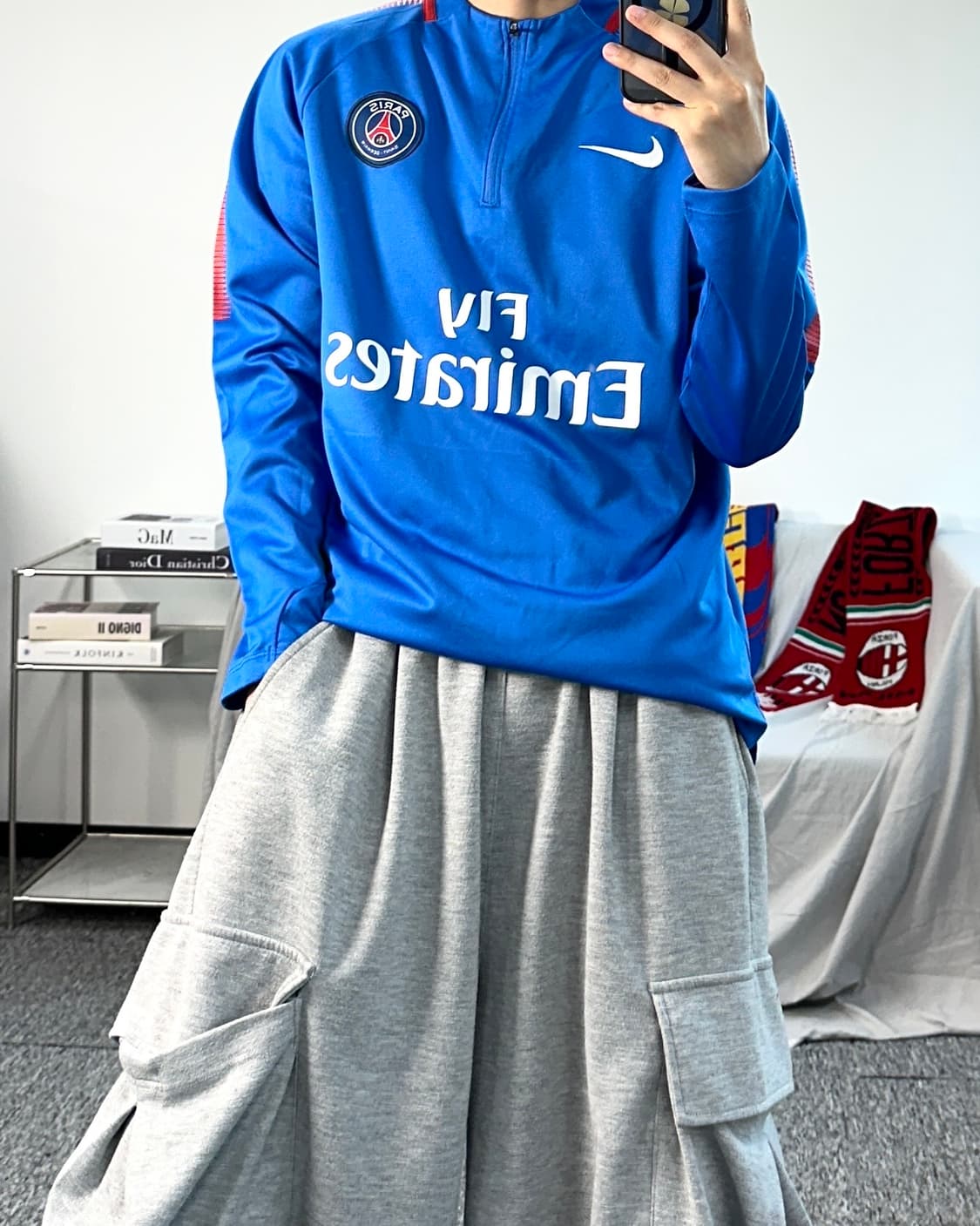 나이키 파리 생제르망 블루 드릴탑 L 상품이미지3