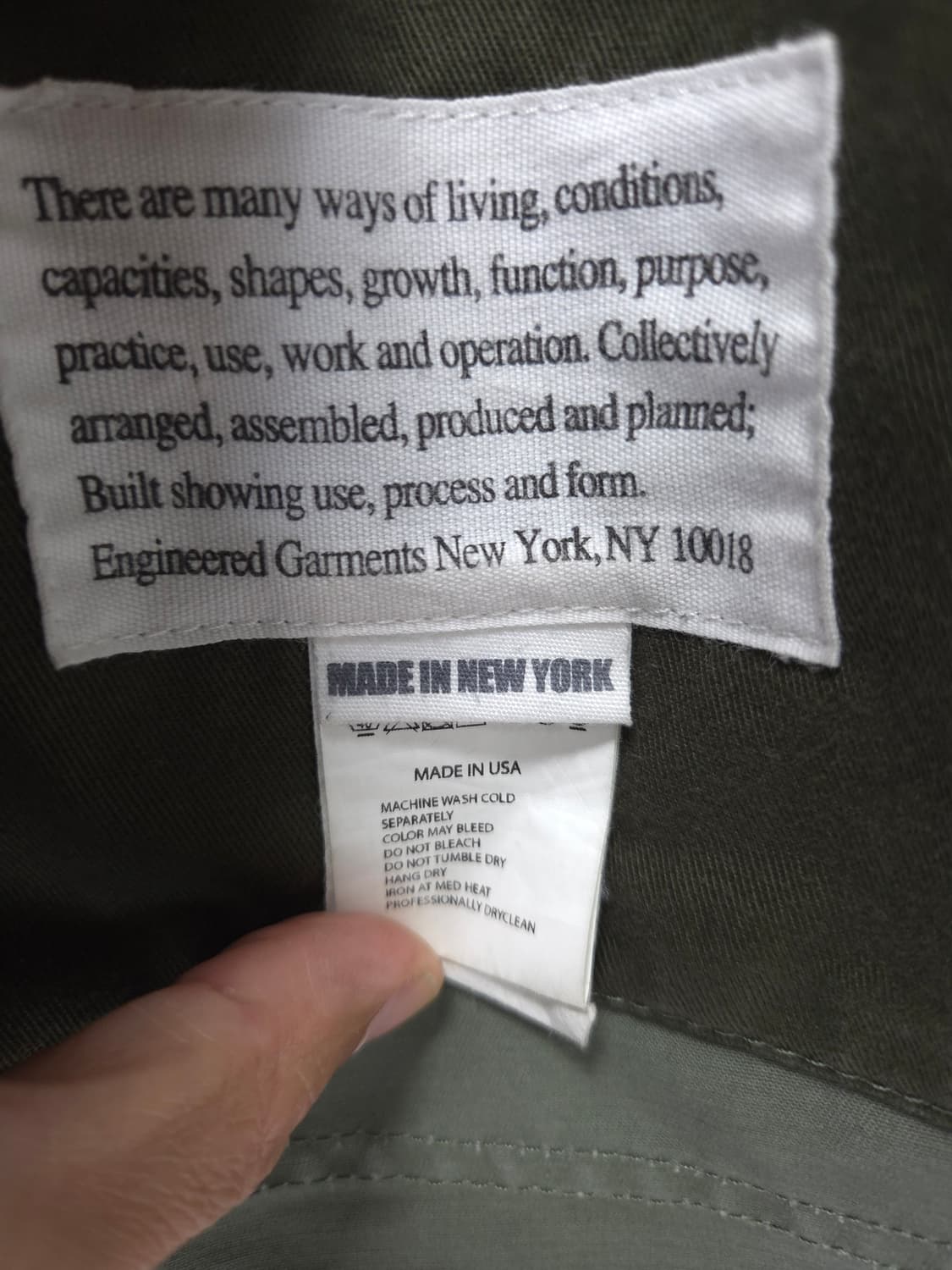 M 엔지니어드 가먼츠 베드포드 코튼 더블 크로스 카키색 자켓 상품이미지6