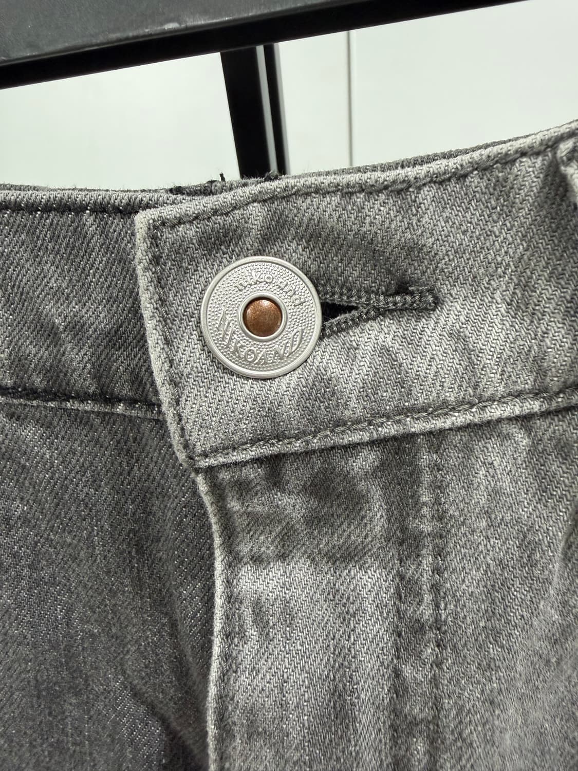 니코앤드 일자 그레이 투톤 프린지 데님 스커트 청치마 상품이미지7