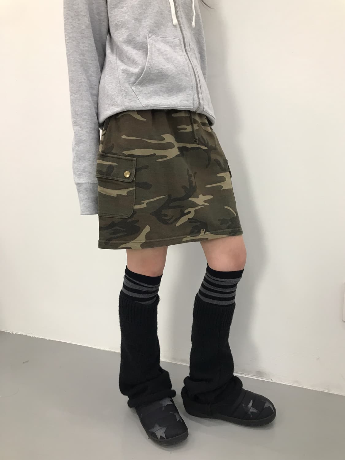 Jpn Camo Cargo Pocket A-Line Skirt 상품이미지2