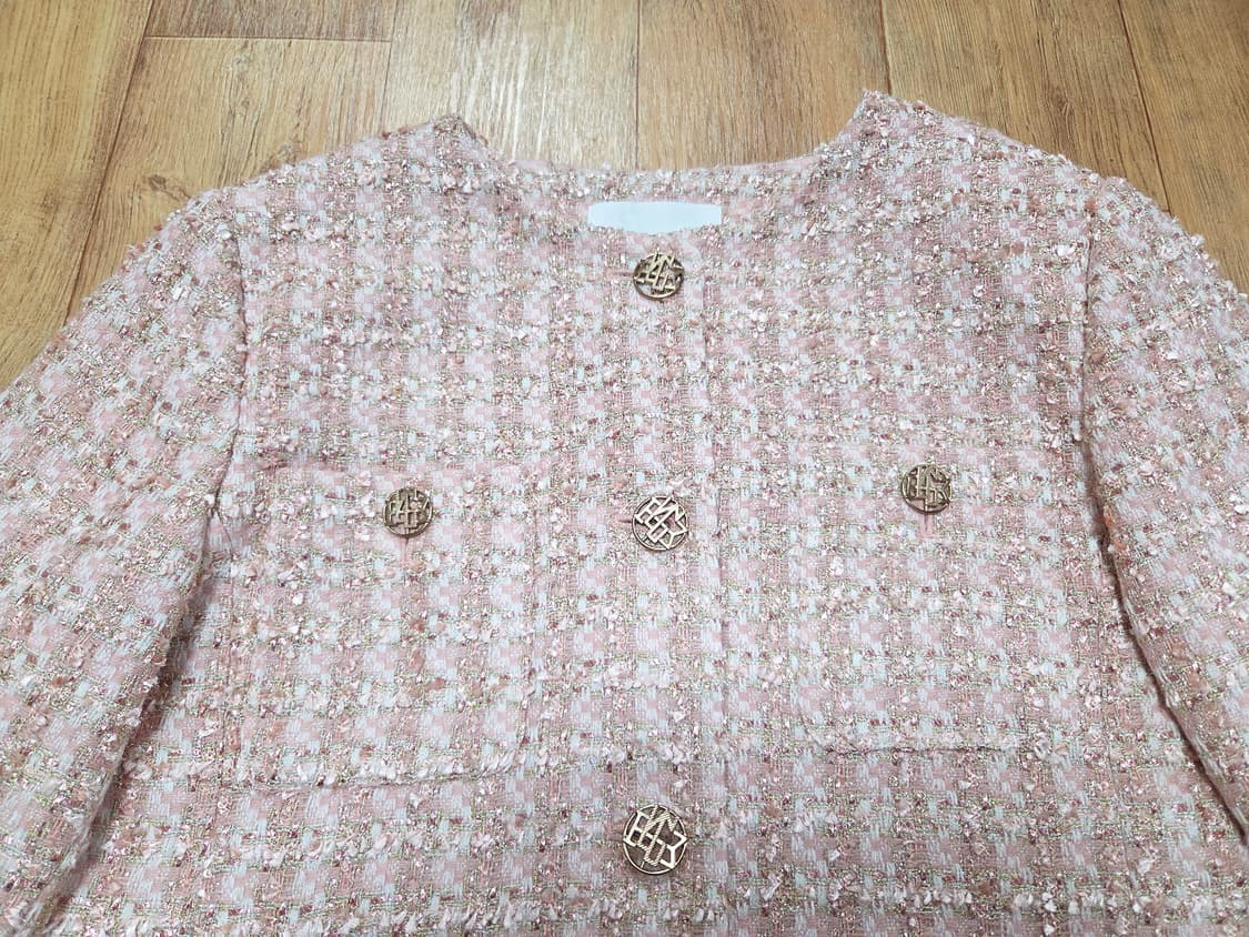 르꼬르망(lecormang) 라운드카라 트위드자켓 55 새상품 상품이미지3