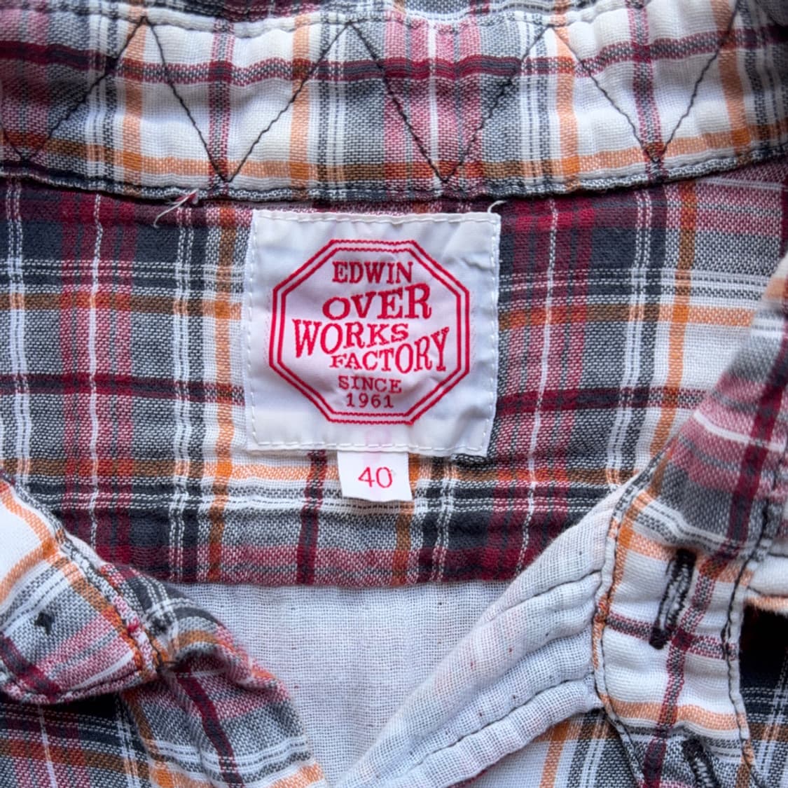 EDWIN Over Works Factory Check Shirt 상품이미지9