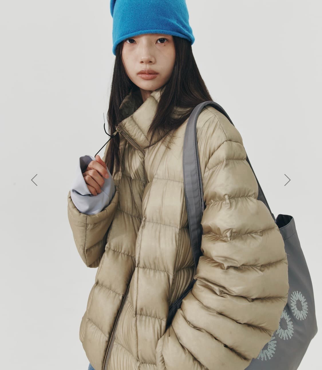 999휴머니티 모듈러 라이트 구스 푸퍼 패팅 (카키) 3사이즈 판매 상품이미지4