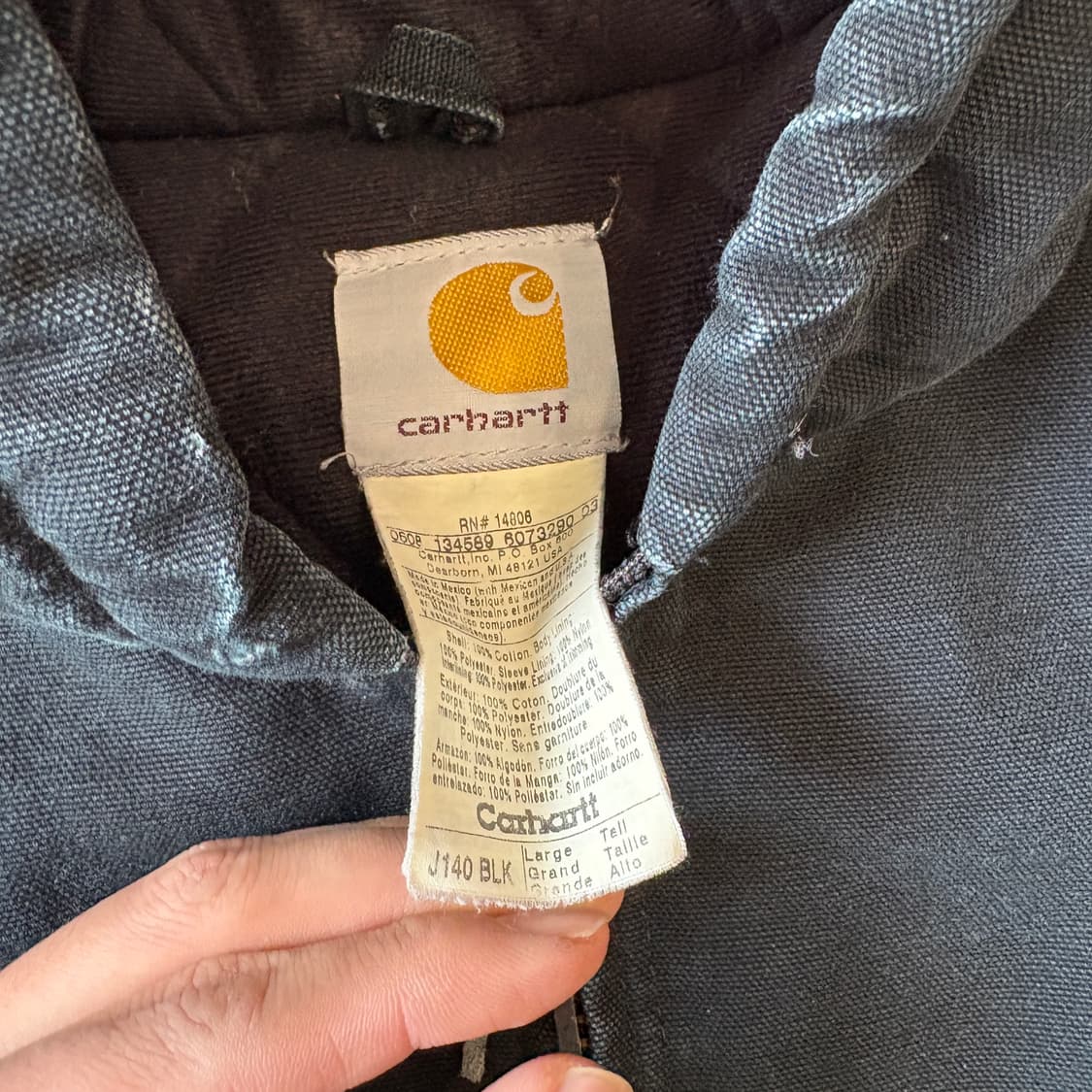 미국 생산 칼하트 j140 블랙 액티브 자켓 상품이미지4