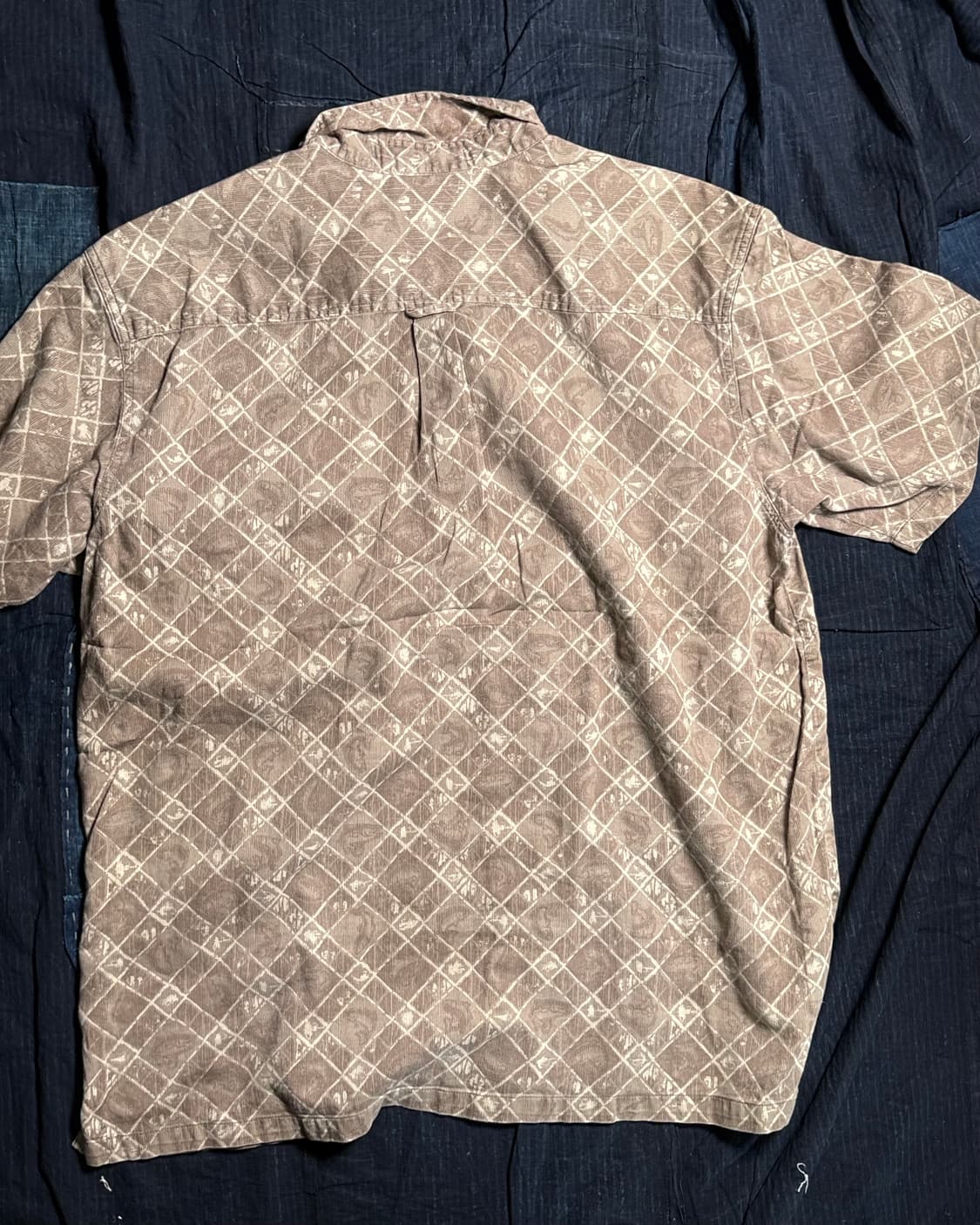 90-00‘s 콜럼비아 피쉬 패턴 리버 로지 셔츠 XL 상품이미지6