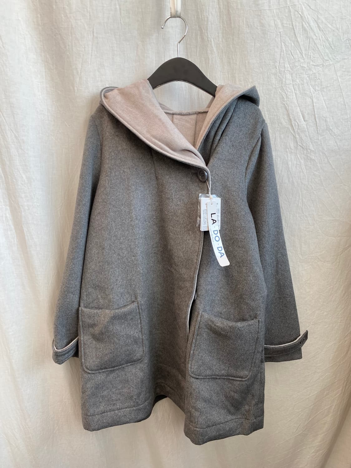 LADORA 울혼방 후드 코트 상품이미지1