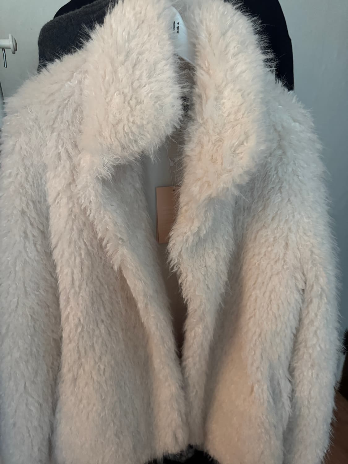 시눈 헤비 믹스 퍼 자켓 크림 Sinoon 상품이미지2