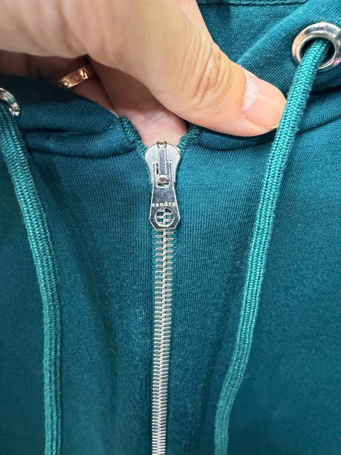 정품) 산드로 레이어드 플리츠 후드 원피스 38 상품이미지4