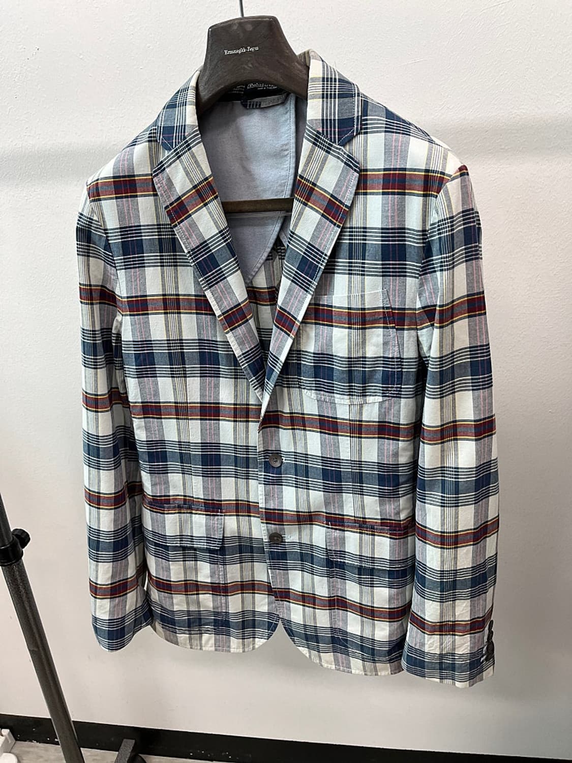 105) 폴로 코튼 체크자켓  상품이미지1