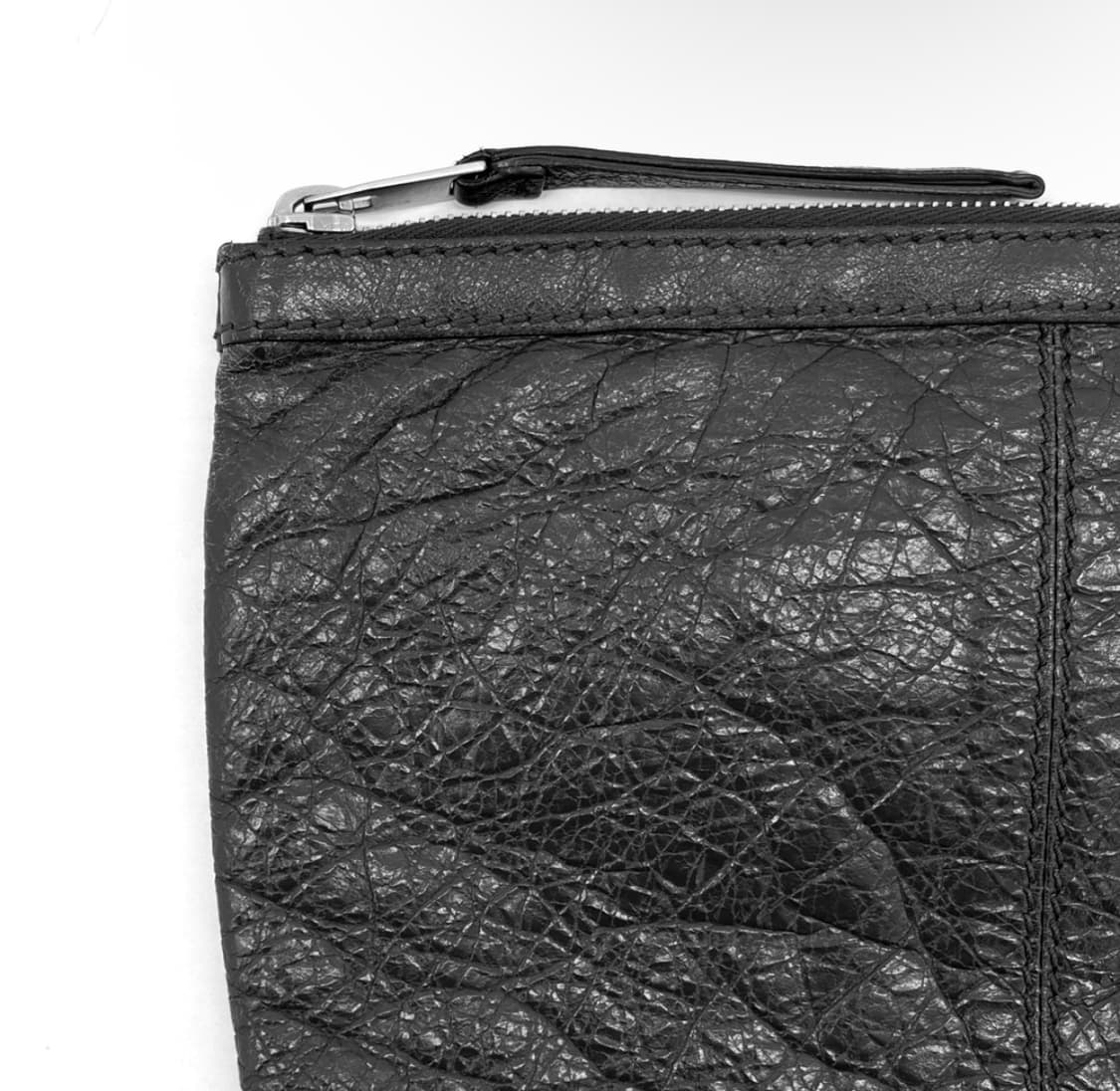 [S] 발렌시아가 모터 시티 클래식 클립 레더 클러치 파우치 스몰 블랙 상품이미지5