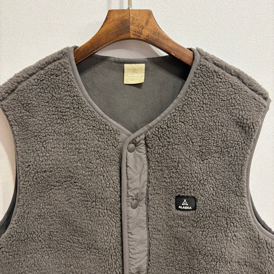ALASKA 알래스카 공용 덤블 플리스 조끼 그레이 M 상품이미지3