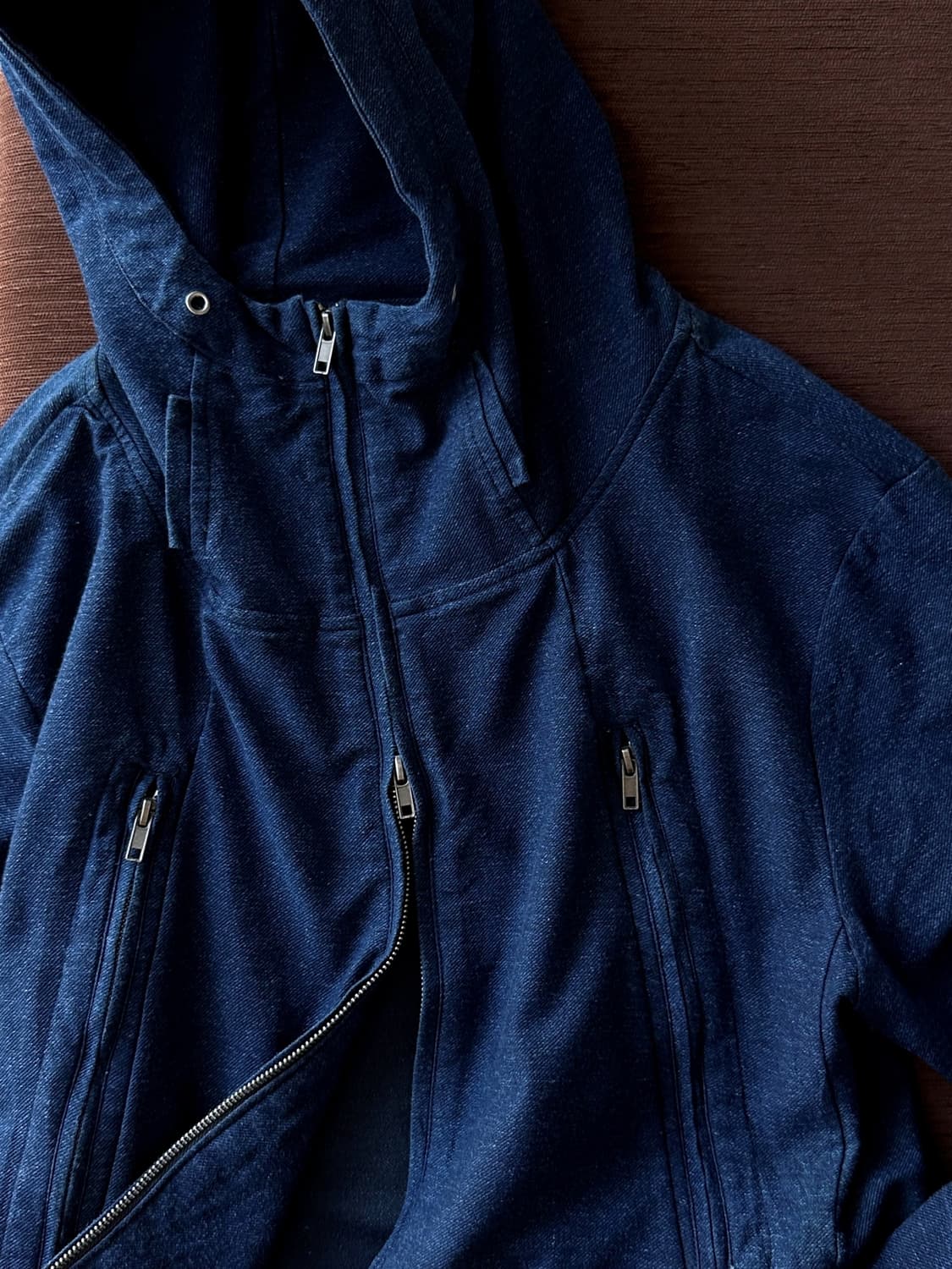 Mild cotton sweat 2way zip hood parka 상품이미지2