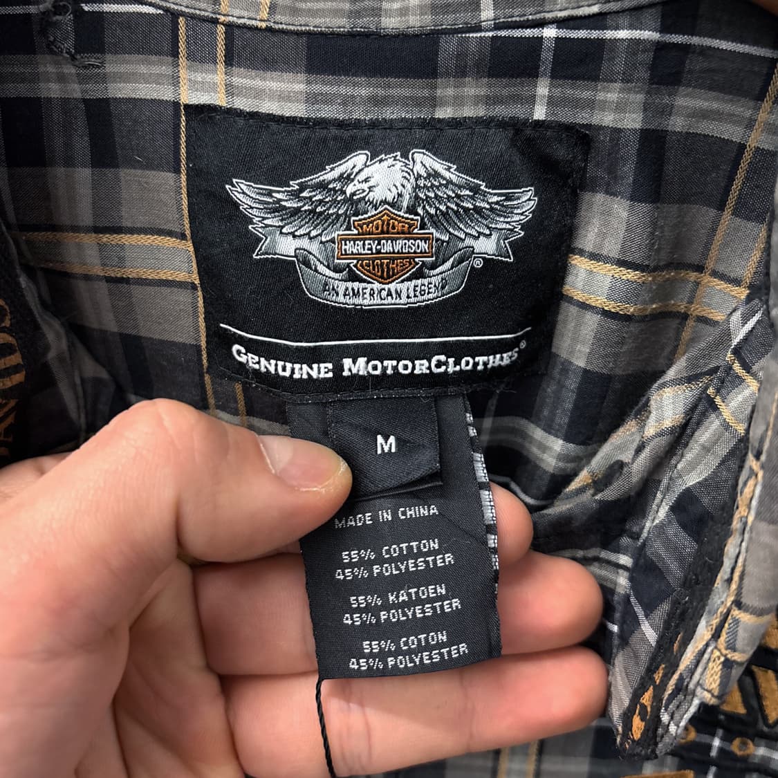 할리데이비슨 110th 엠브로이드 멀티 타탄체크 워크셔츠 N1182 상품이미지8