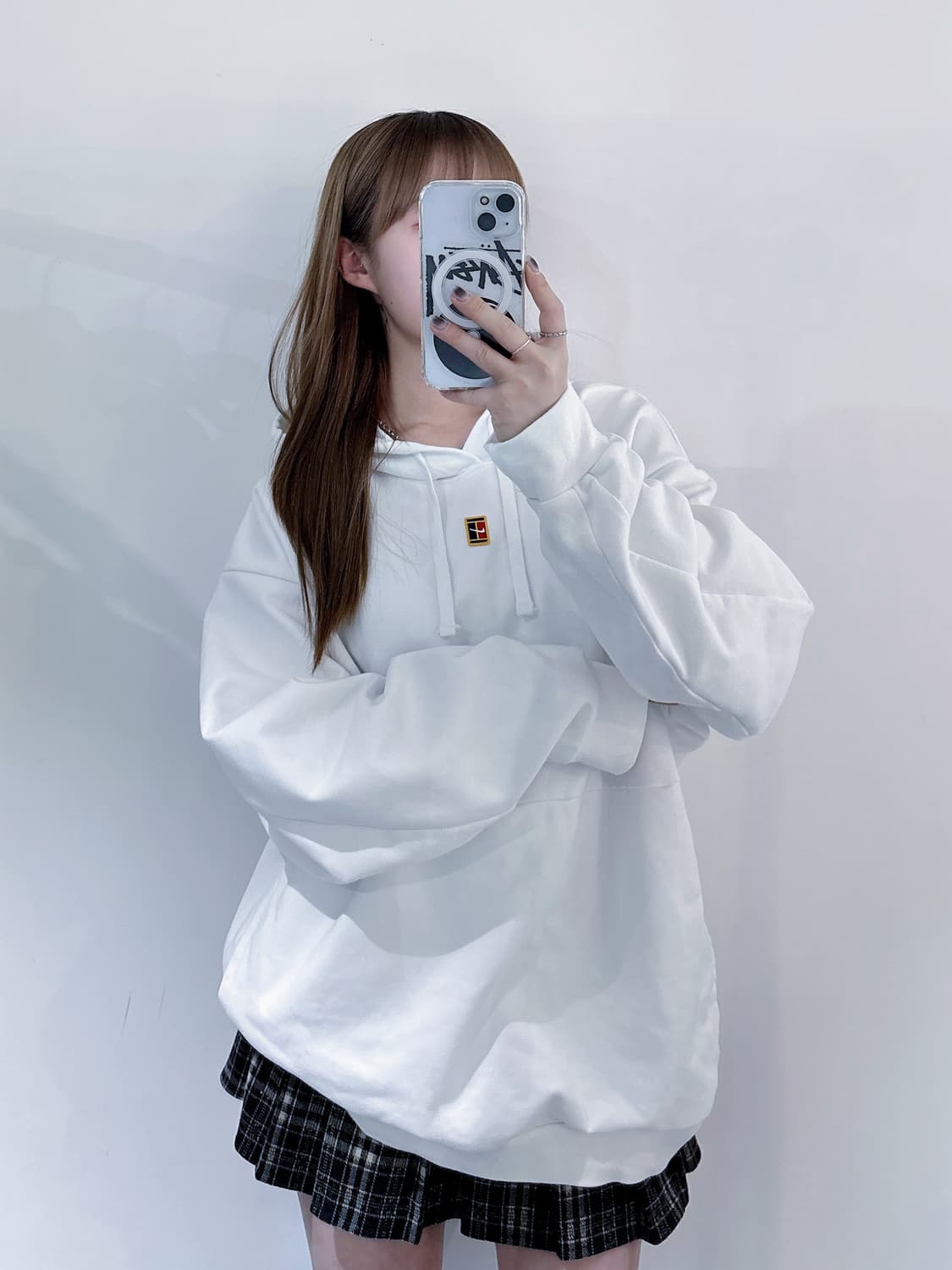 나이키 00‘s 테니스로고 화이트 후드 상품이미지1