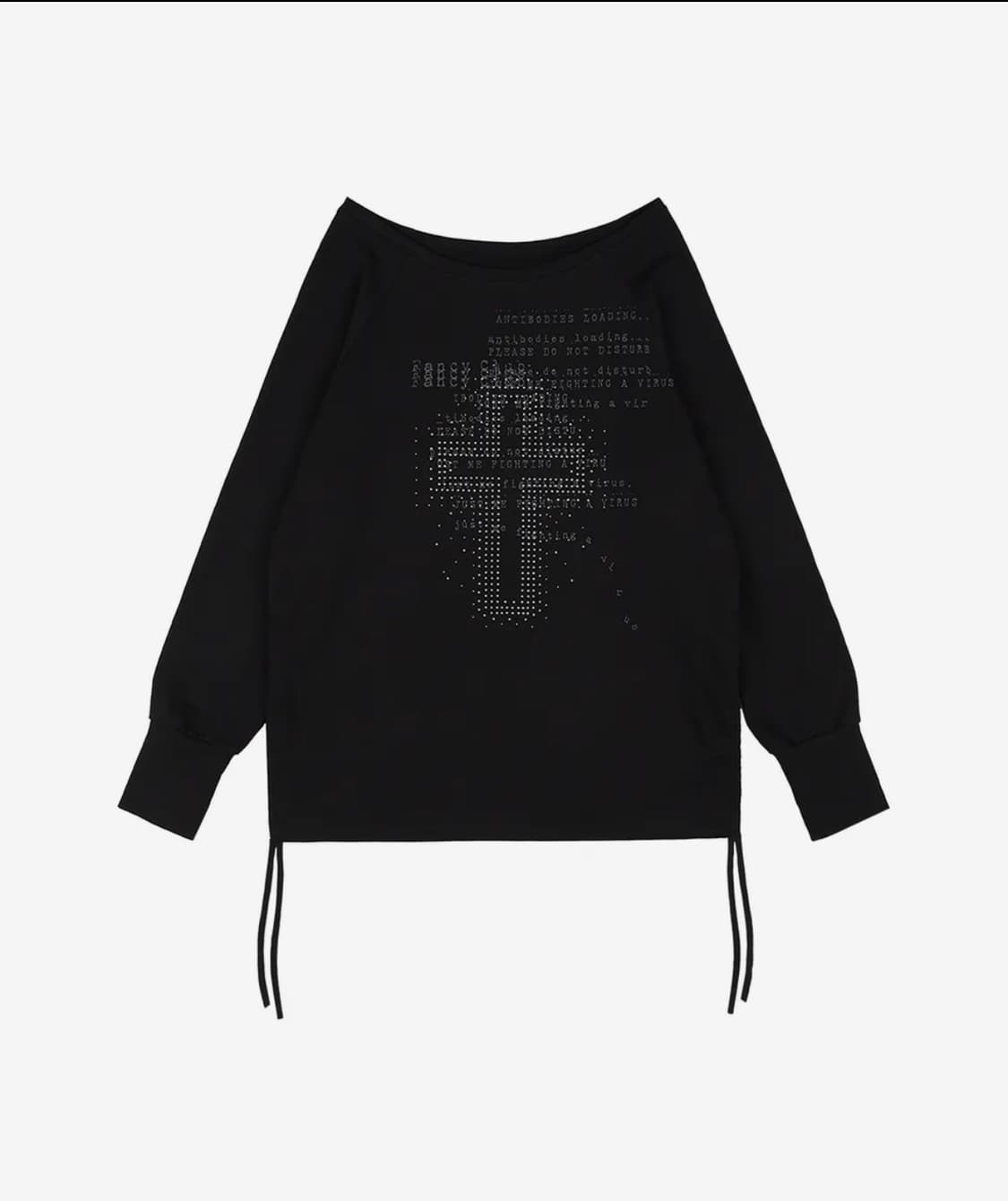 디바인 크로스 오프 숄더 티 (BLACK)  상품이미지3