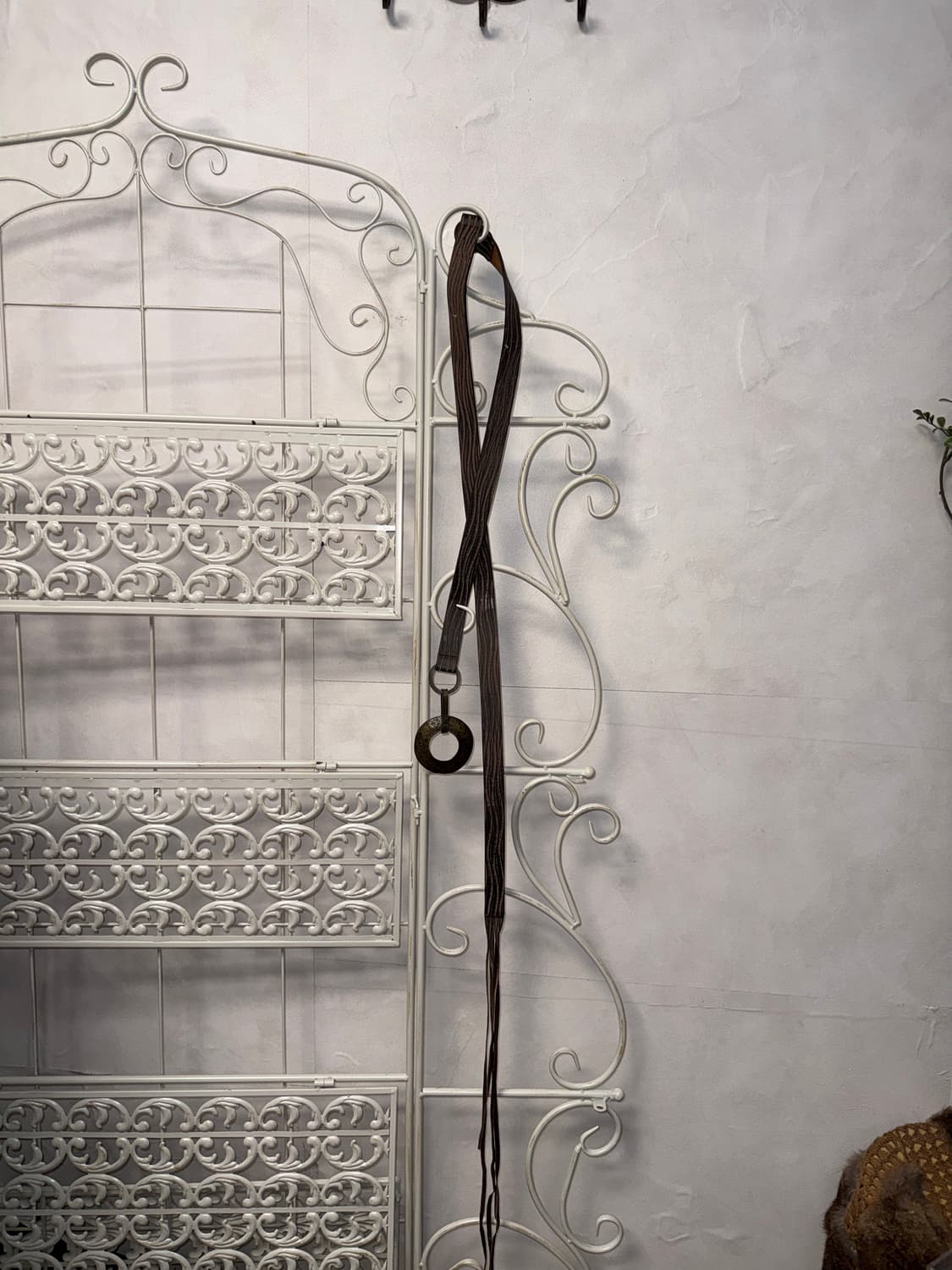 Brown antique wood washing strap belt 상품이미지3