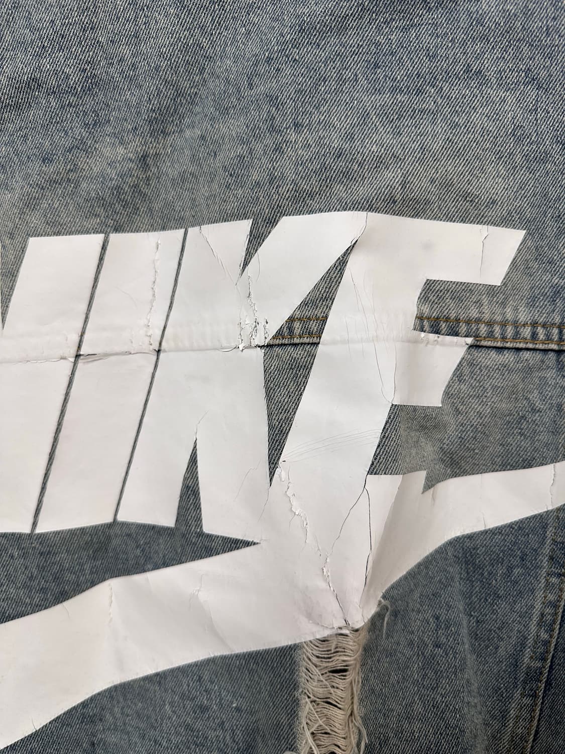 빈티지 레어커스텀 오버핏 워싱 데미지청자켓2XL 상품이미지6