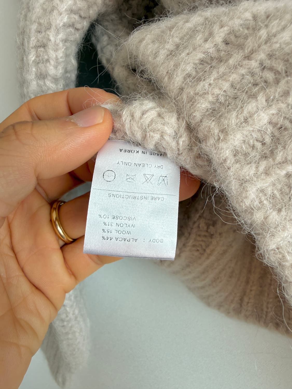 Pre owned 알파카&울 크롭 헤비 니트 상품이미지6