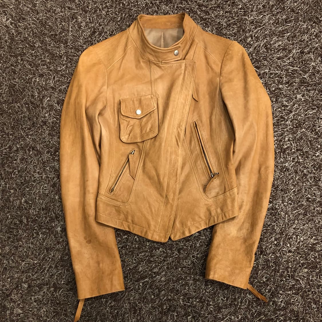 빈티지 양가죽 라이더 레더 가죽 자켓 상품이미지1