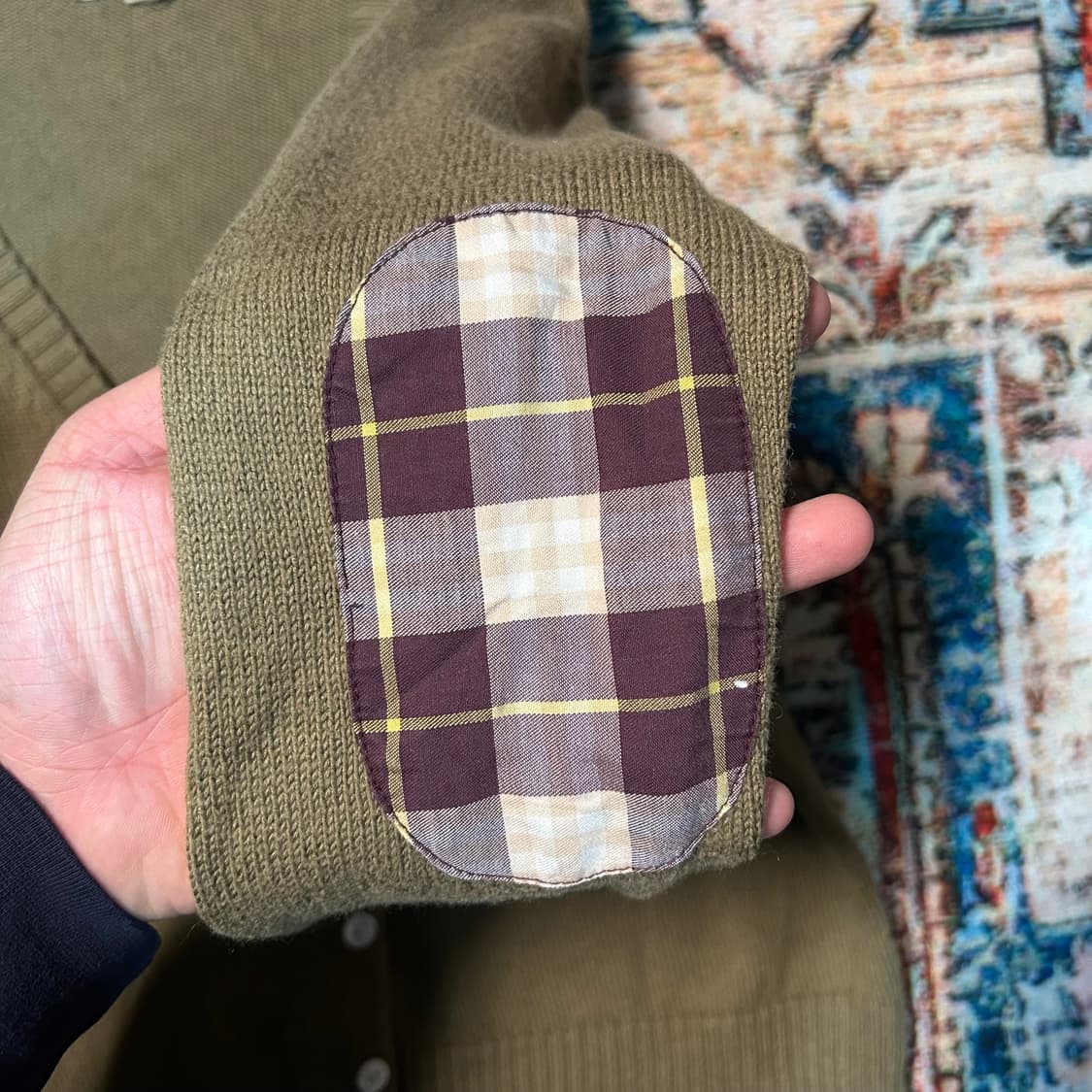 [M] 버버리 브릿 덧댐 가디건 상품이미지3