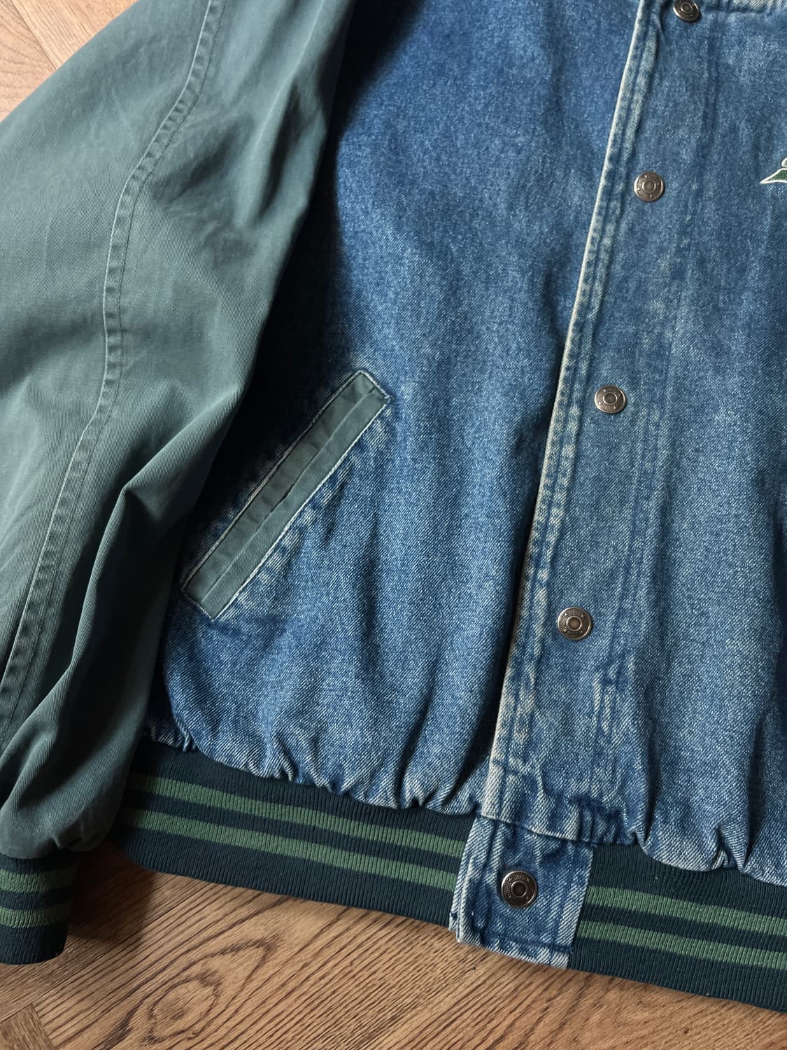 [XL]90's Swingster USA 오버핏 데님 바시티 자켓 상품이미지4