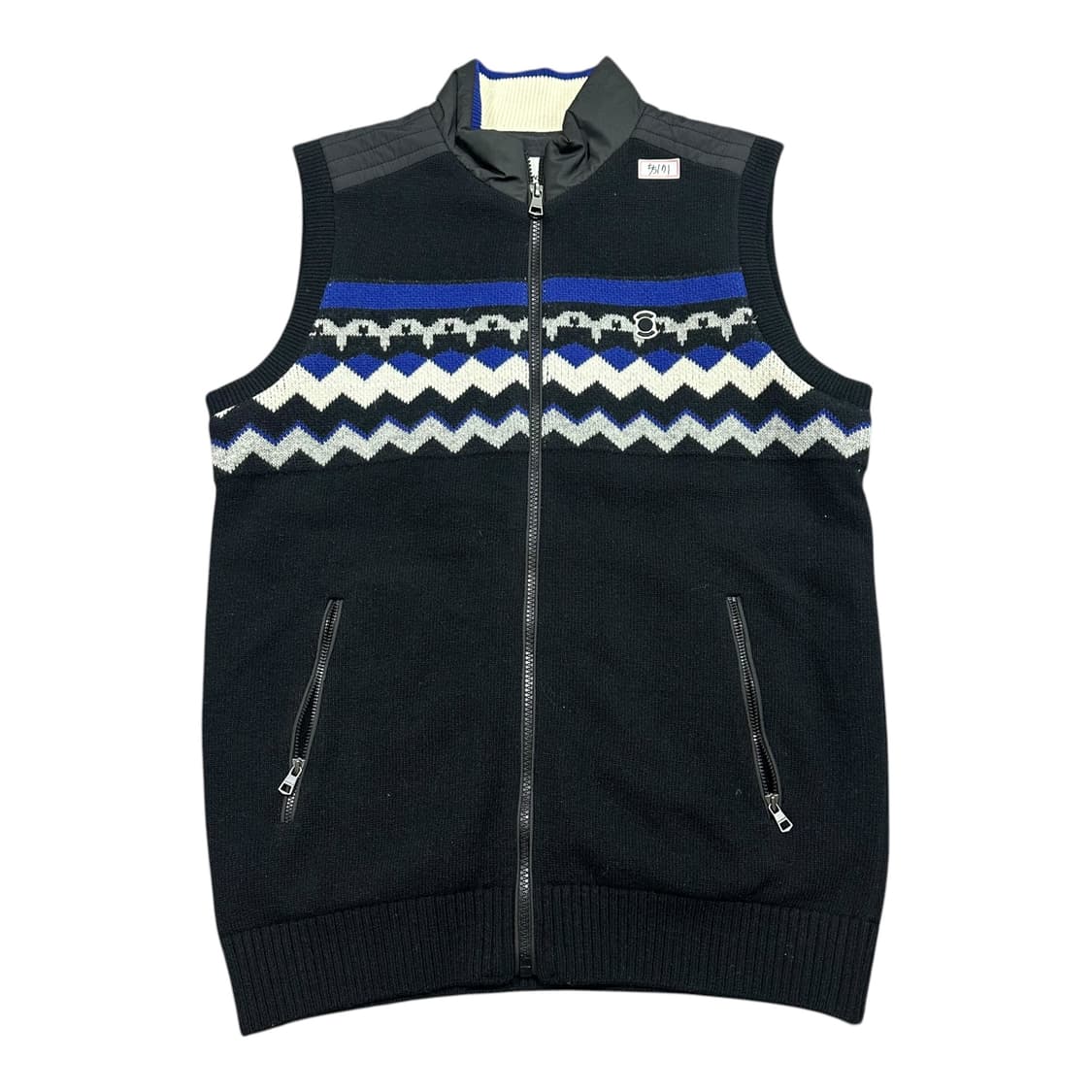 ✨ (바배) 와이드앵글 울 니트 집업 조끼 베스트 상품이미지1