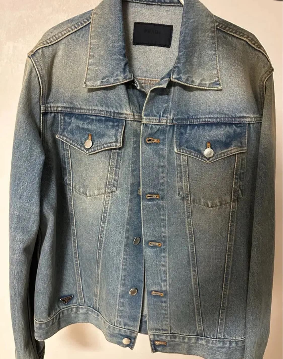 프라다 로고 데님 블루종 자켓 M 상품이미지1