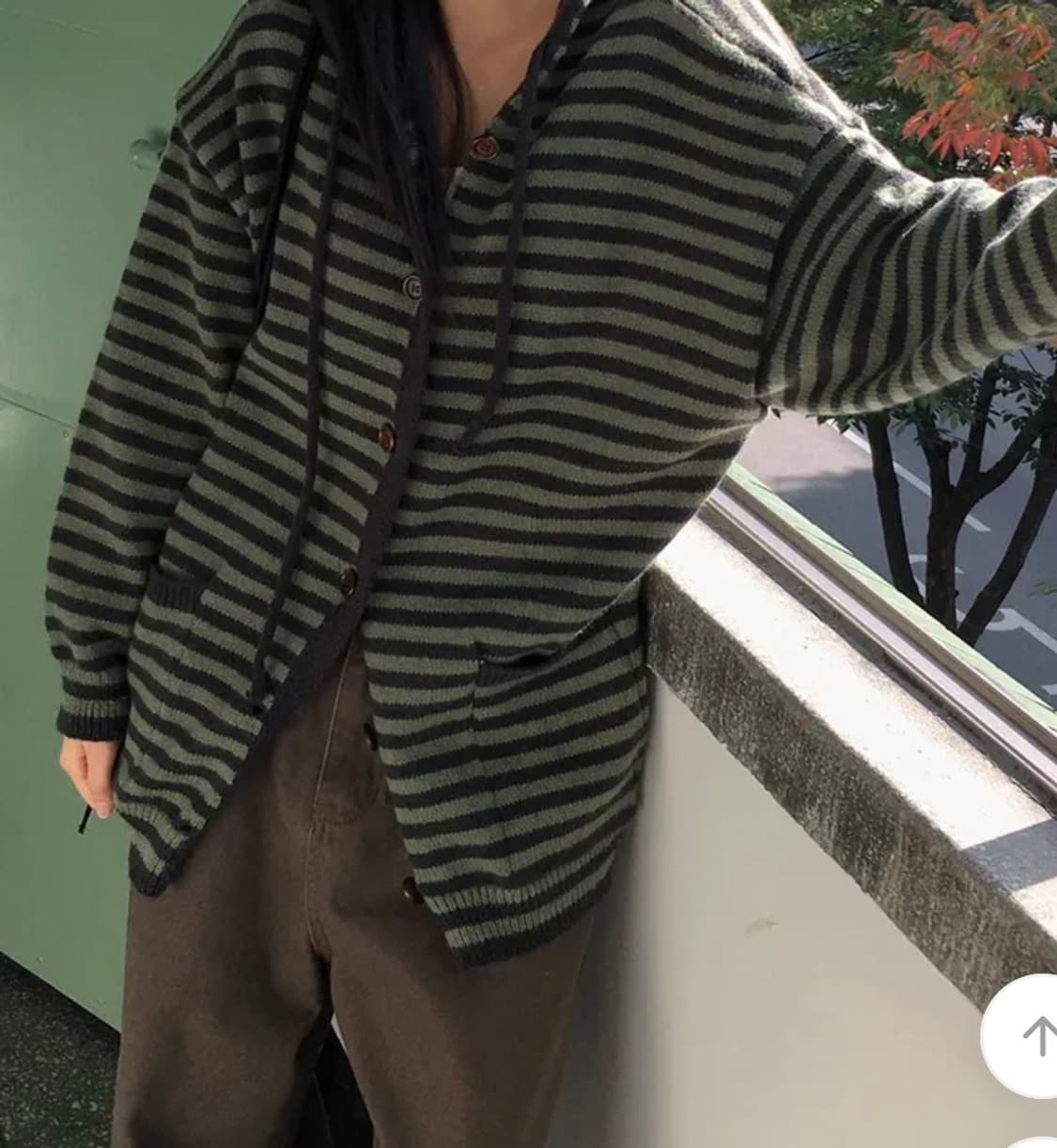 단가라 니트 가디건 상품이미지2