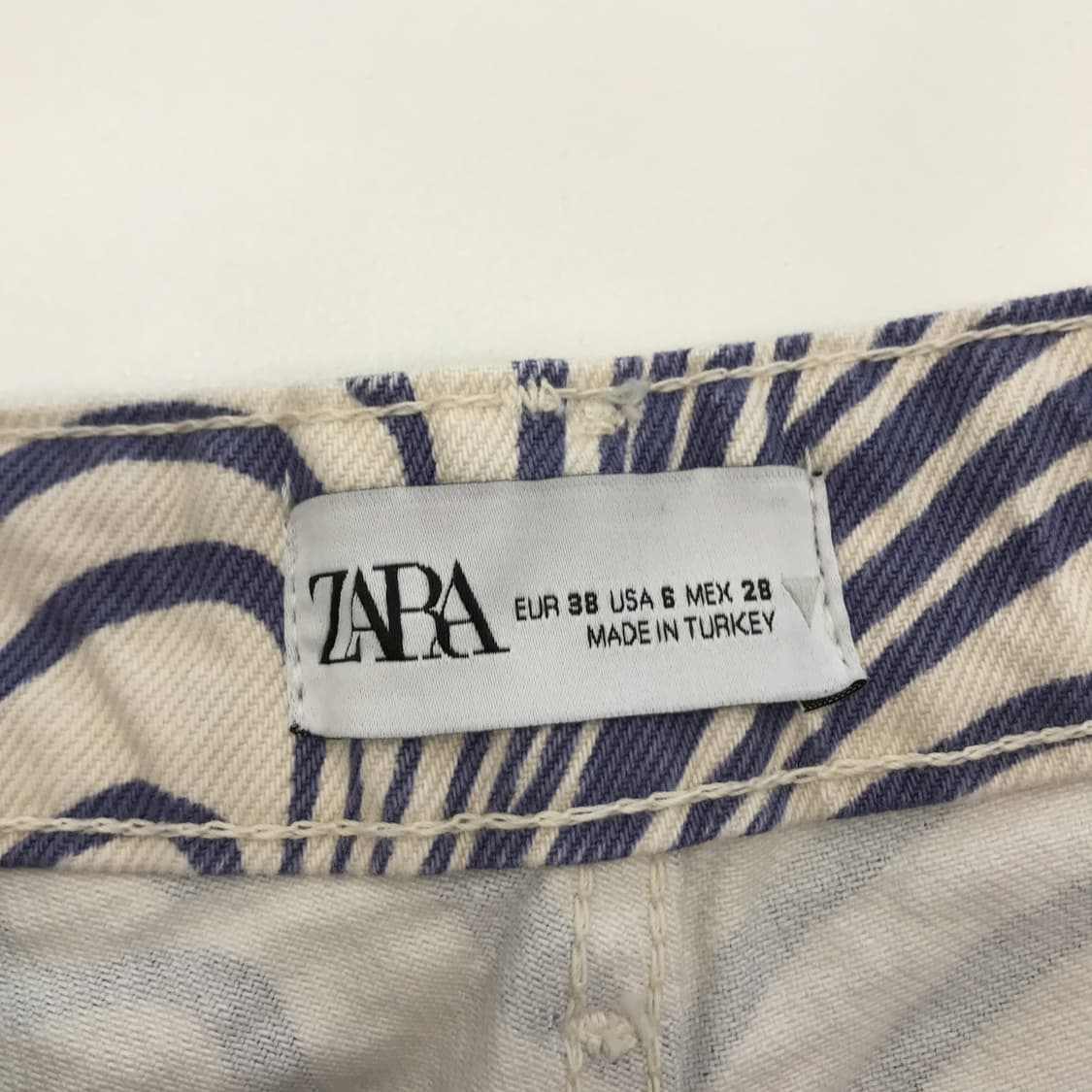 자라 패턴 스트레이트 데님팬츠 새상품 [여성28] 상품이미지5