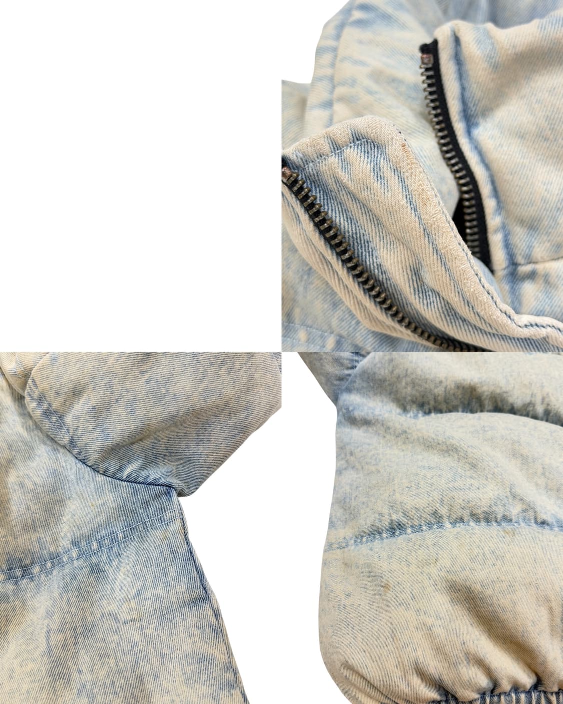 WKNDRS 위캔더스 데님 데미지 워싱 패딩 점퍼 M 상품이미지8