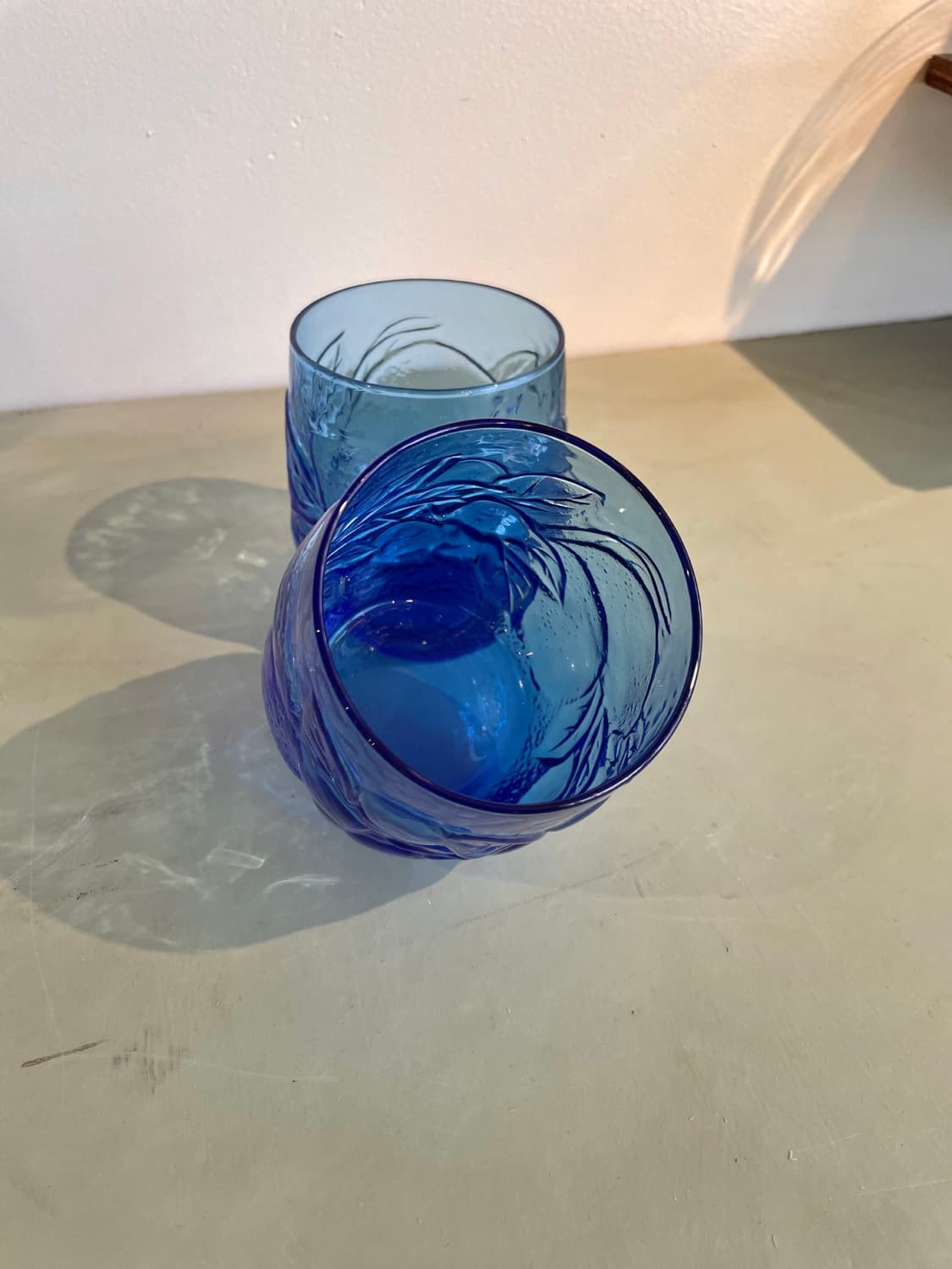 빈티지 일본 블루컬러 과일잔 상품이미지4