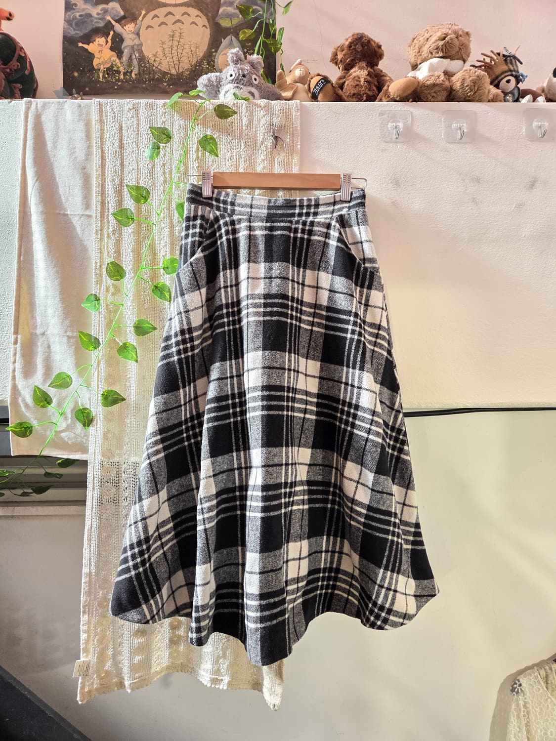 체크 포근 스커트 상품이미지1